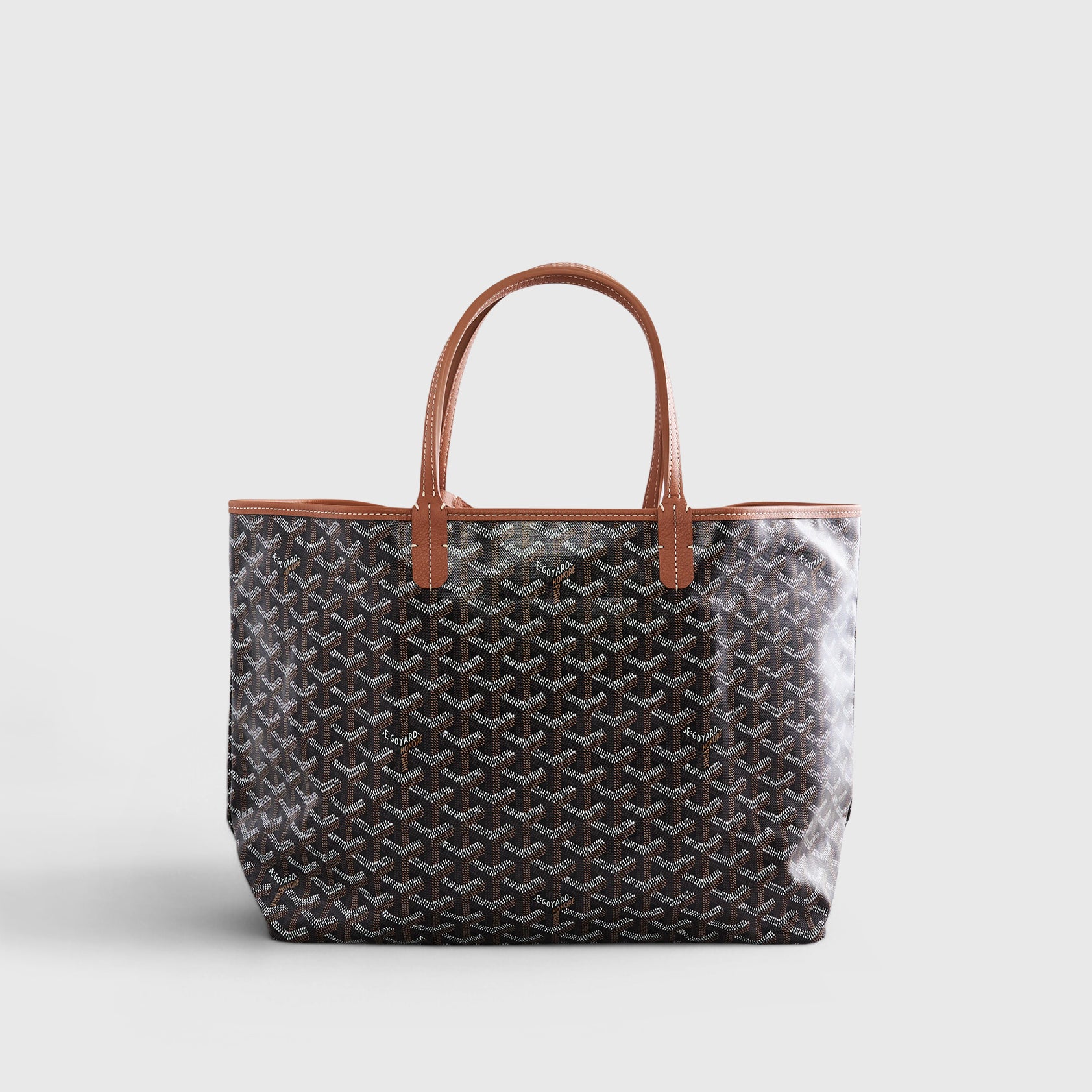 Goyard St. Louis Tote PM Black/Tan - eliteUSA