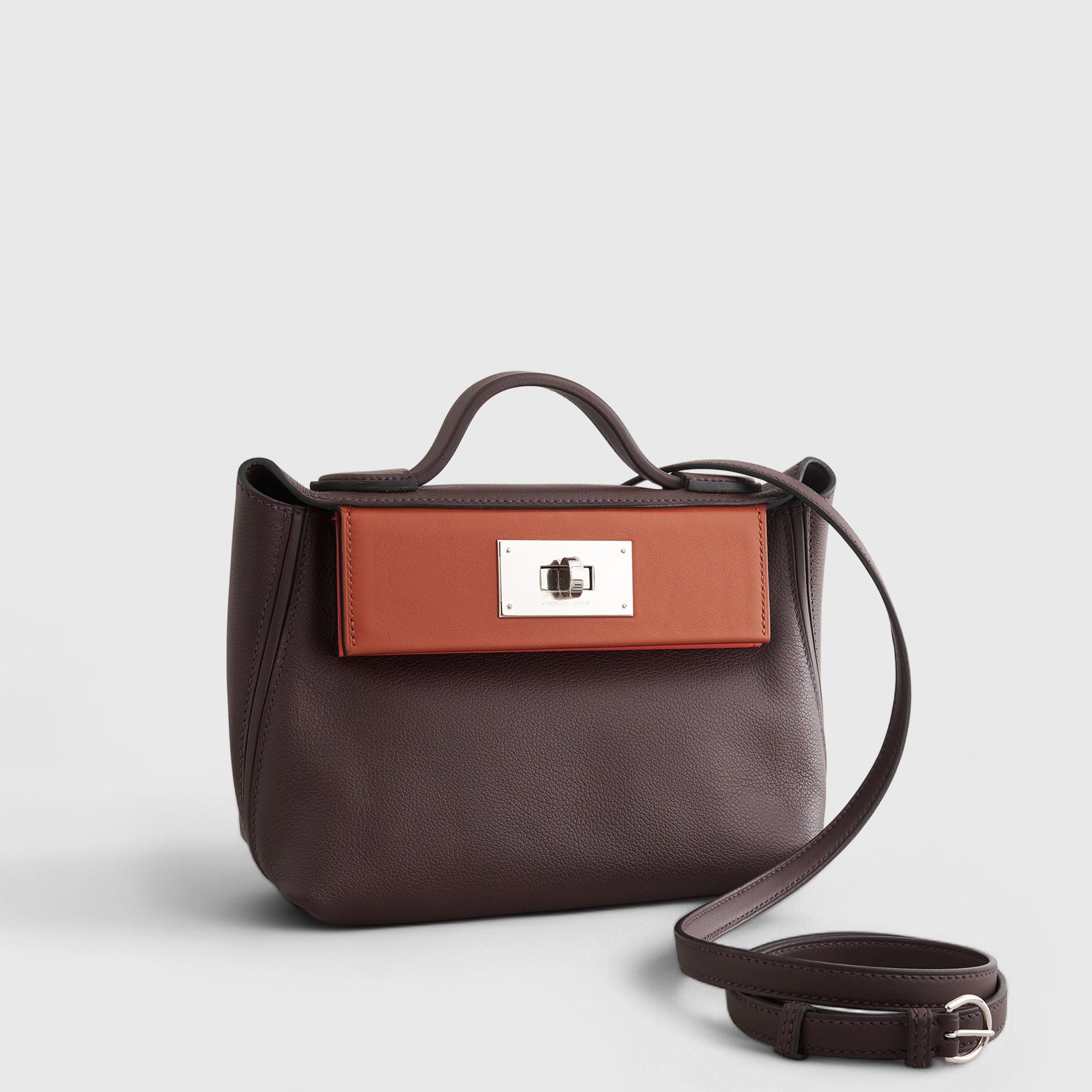 Hermès 24/24 Mini Rouge Sellier / Cuivre / Rose Texas Palladium Hardware - eliteUSA