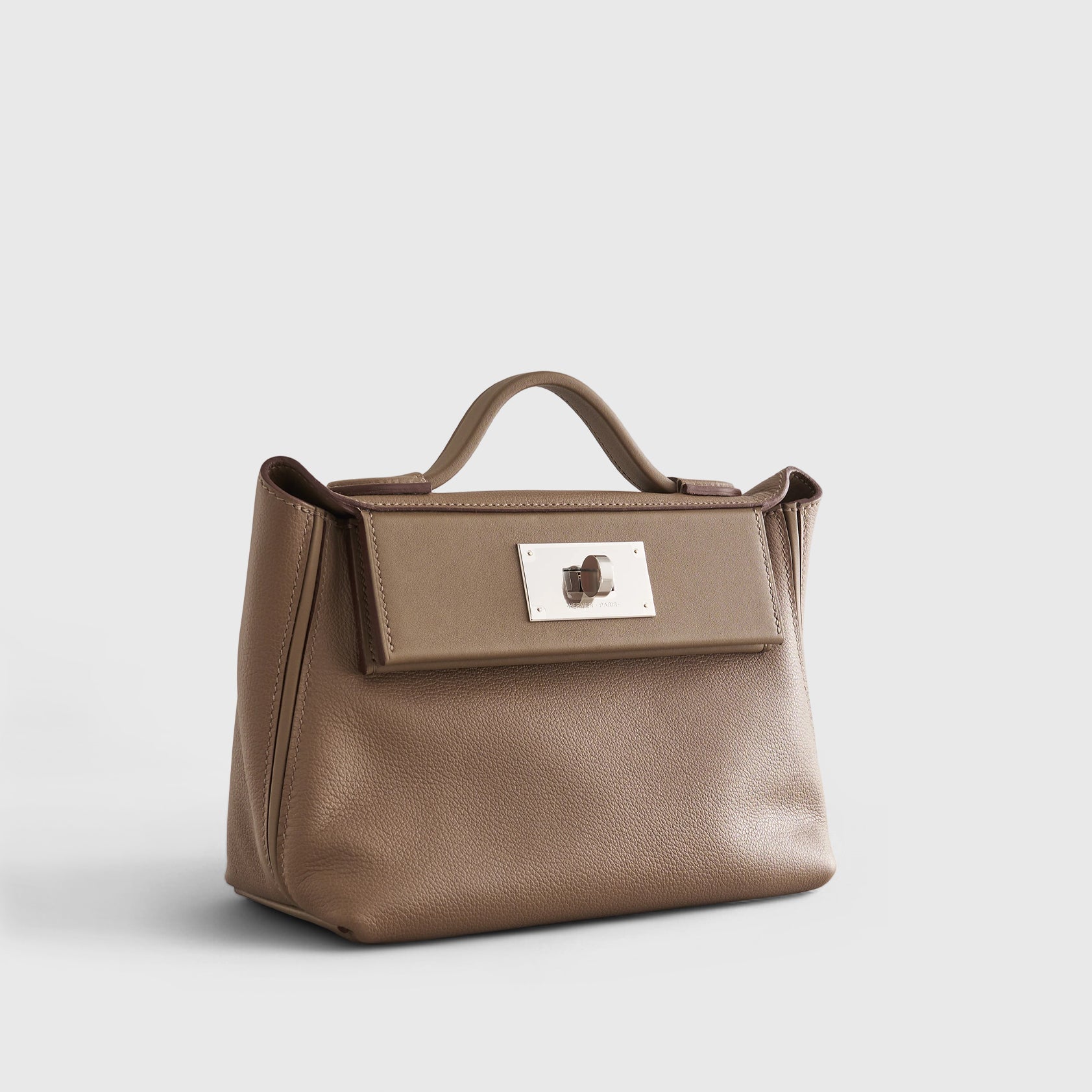 Hermès 24/24 Mini Etoupe Palladium Hardware
