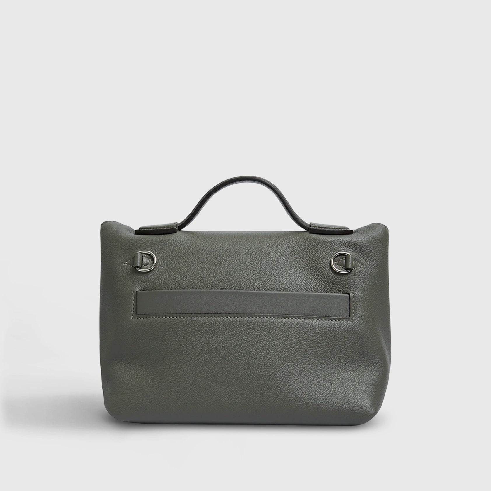 Hermès 24/24 Mini Evercolor, Swift Gris Meyer/Gris Pale Palladium Hardware