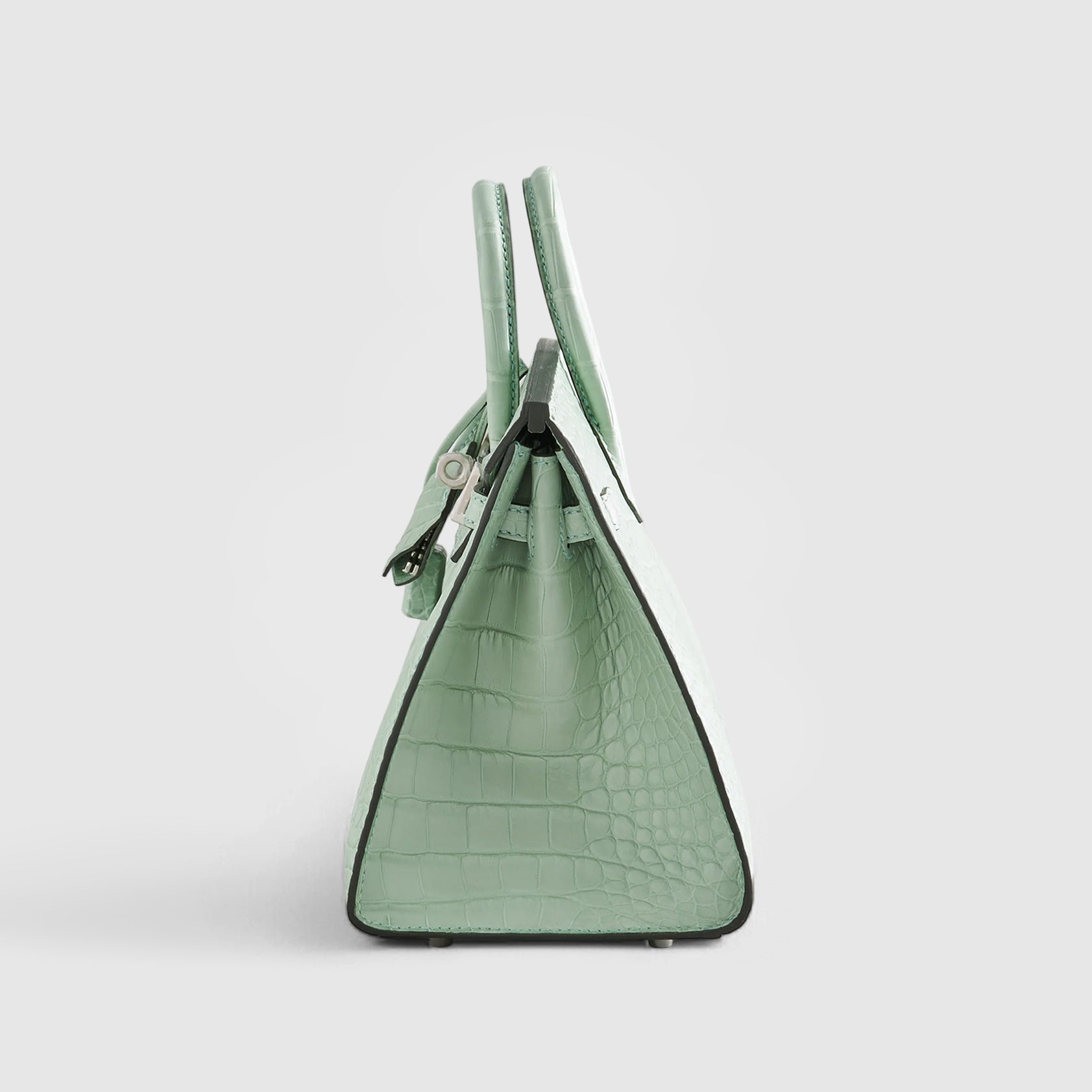 Hermès Birkin 20 Alligator Vert D'Eau Matte Sellier Palladium Hardware