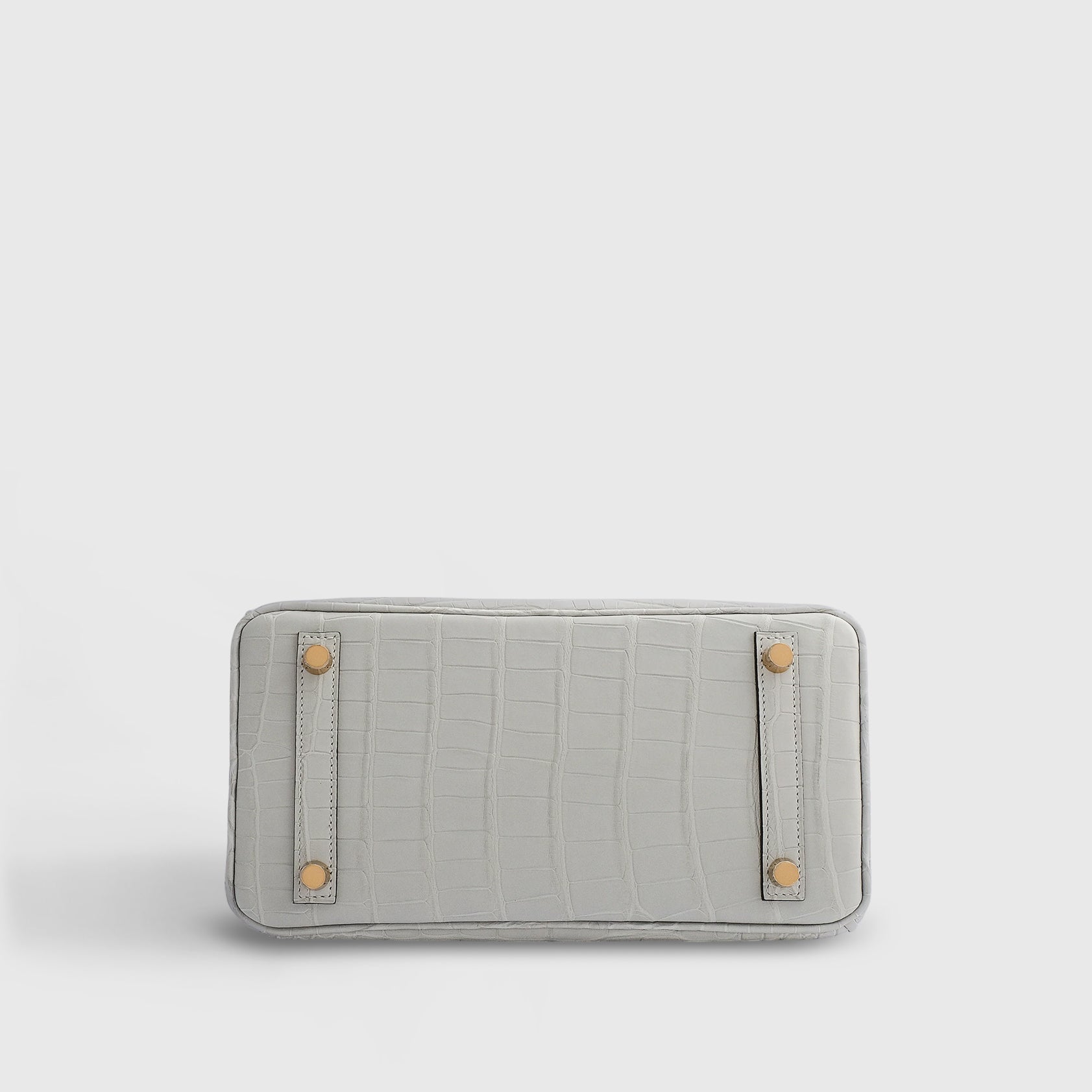 Hermès Birkin 25 Alligator Gris Neve Gold Hardware Matte - eliteUSA