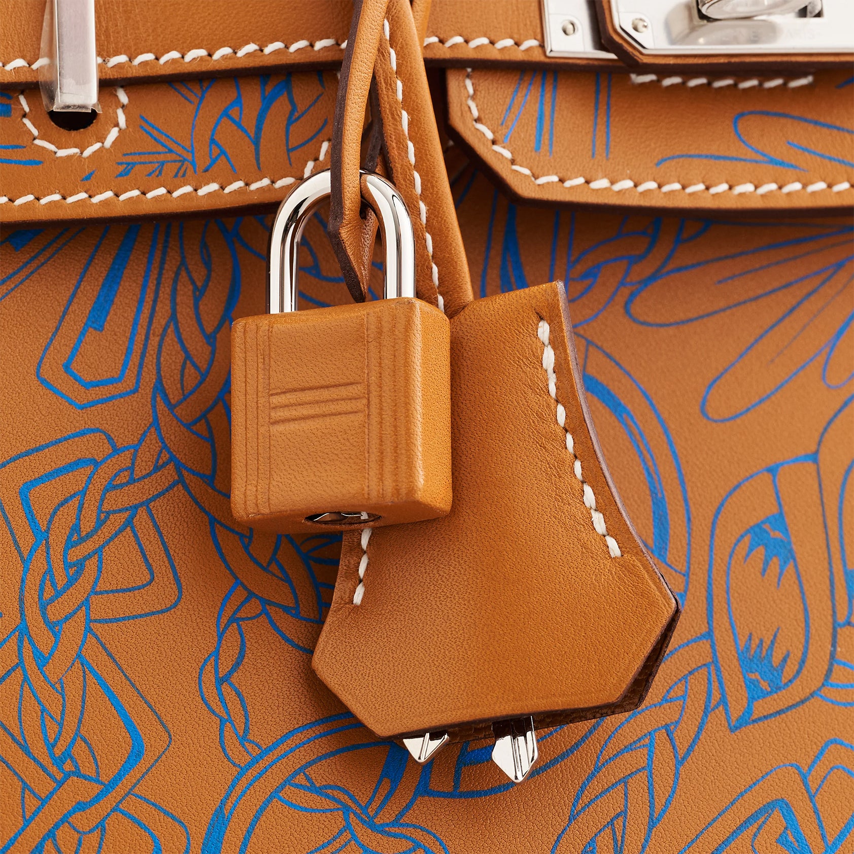 Hermès Birkin 25 Butler Natural Sable/Blue Palladium Hardware Maillons En Chain - eliteUSA