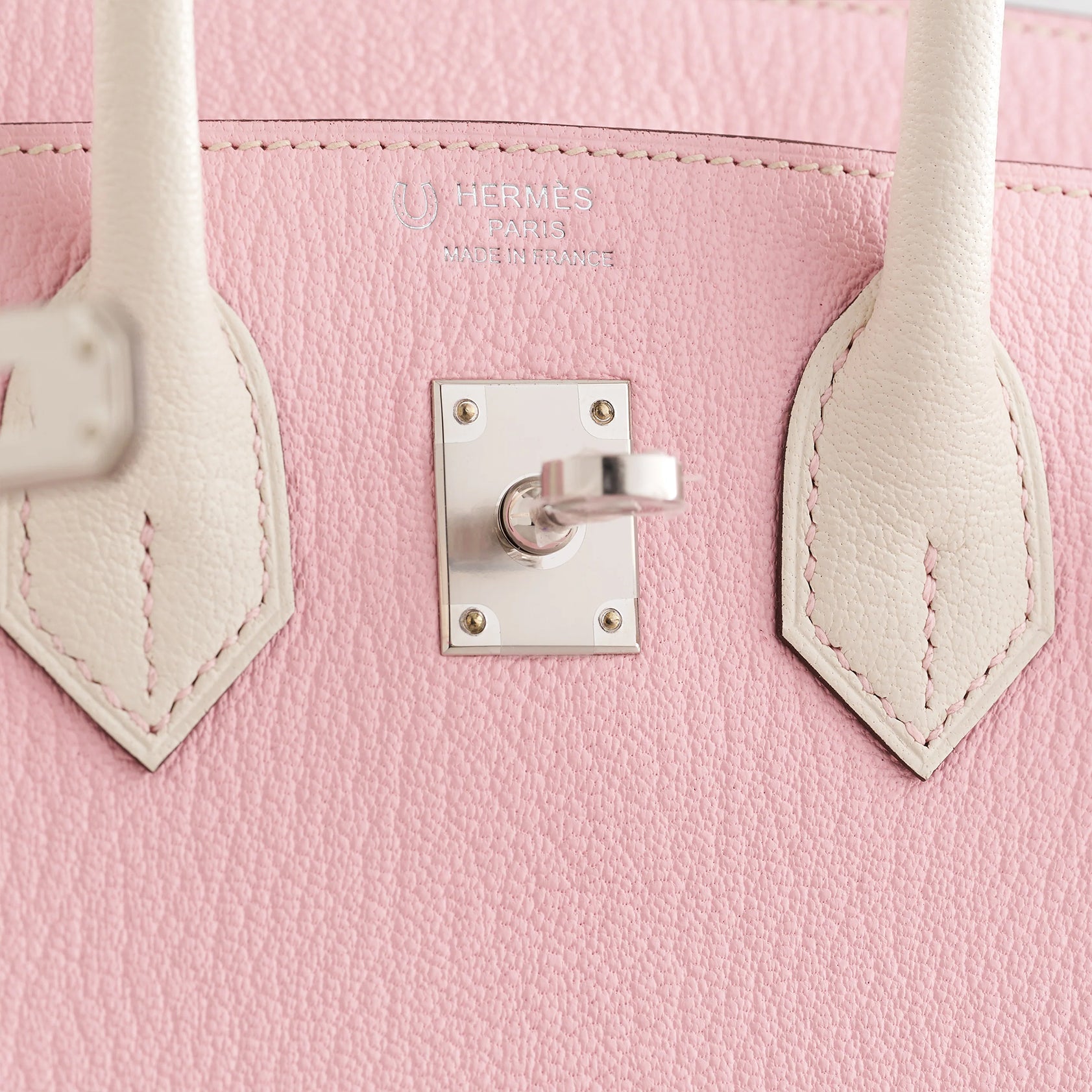 Hermès Birkin 25 Chevre Rose Sakura / Nata Palladium Hardware HSS - eliteUSA