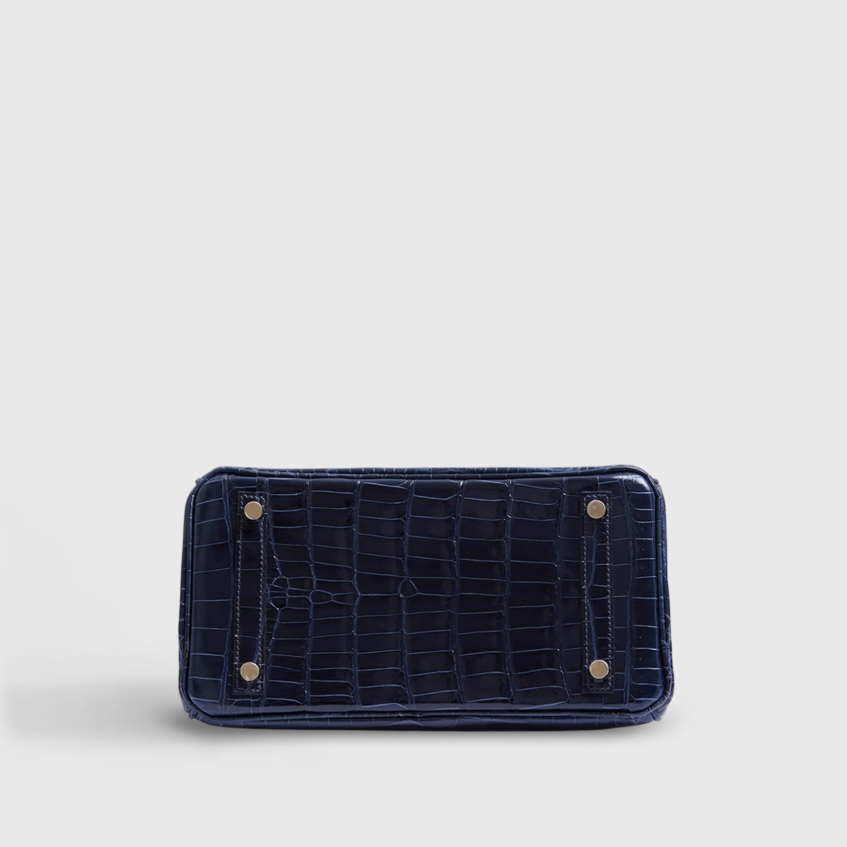 Hermès Birkin 25 Croc Blue Baltique Nilo Shiny Gold Hardware