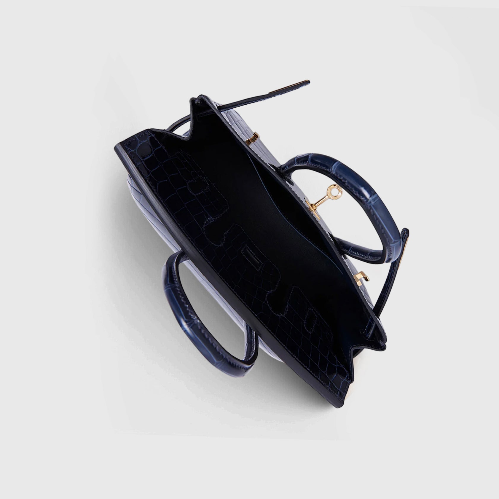 Hermès Birkin 25 Croc Blue Baltique Nilo Shiny Gold Hardware