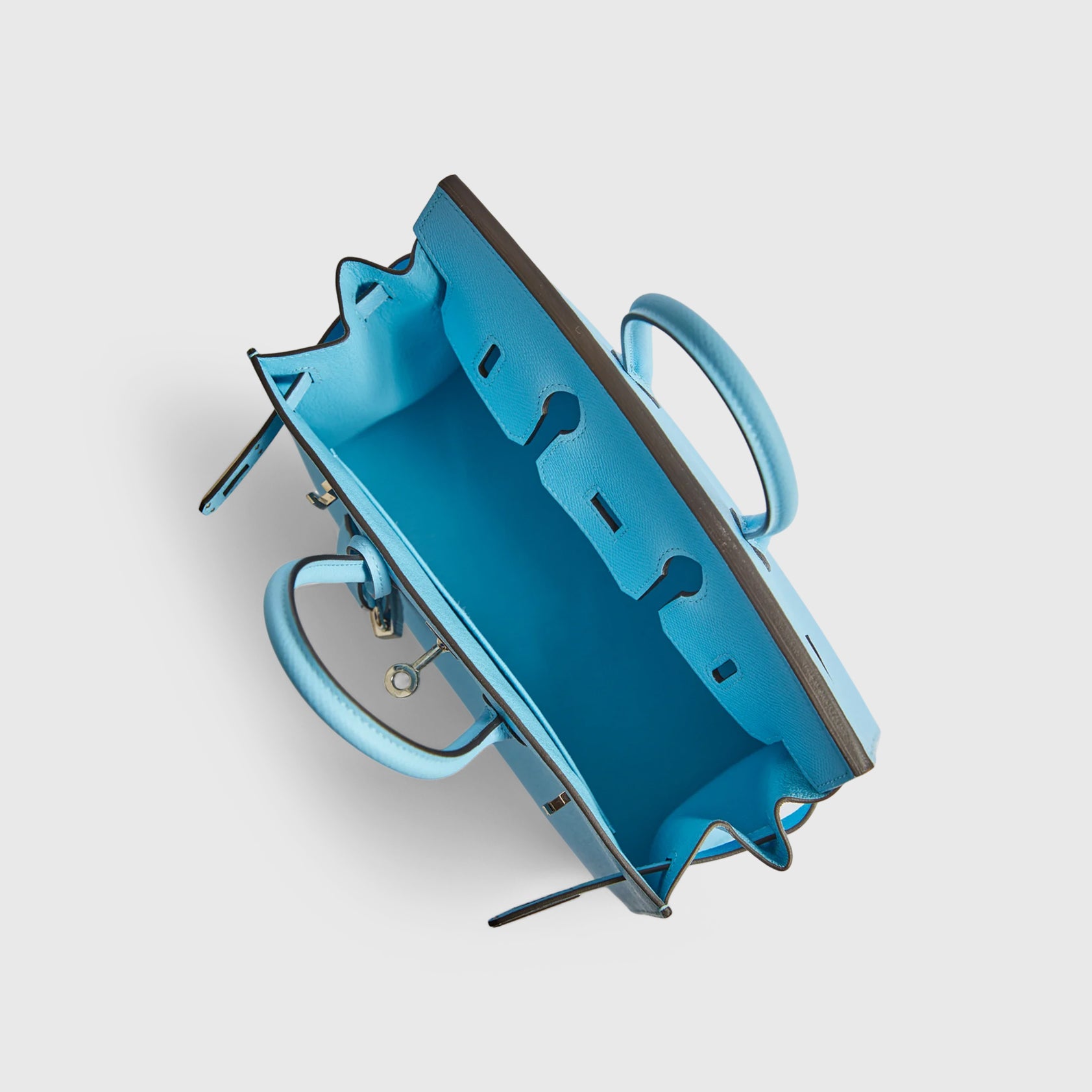 Hermès Birkin 25 Epsom Blue Celeste Palladium Hardware Sellier