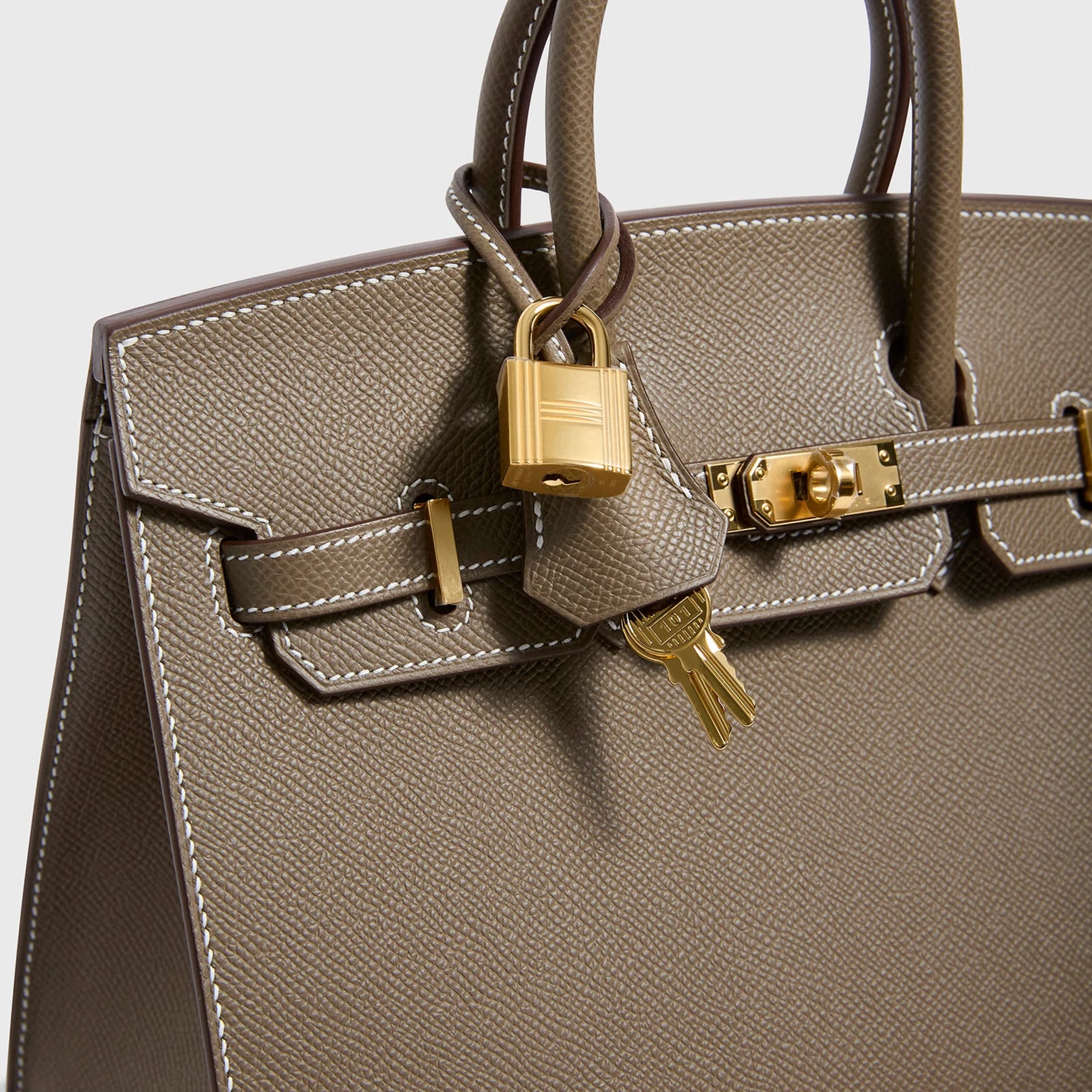 Hermès Birkin 25 Epsom Etoupe Sellier Gold Hardware