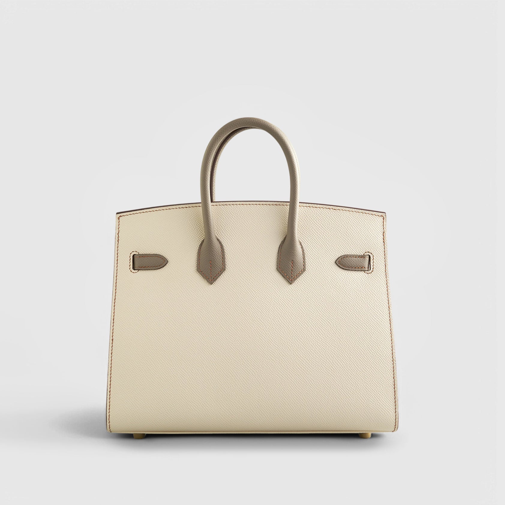 Hermès Birkin 25 Epsom Nata/Gris Asphalte Brushed Gold Hardware Sellier HSS