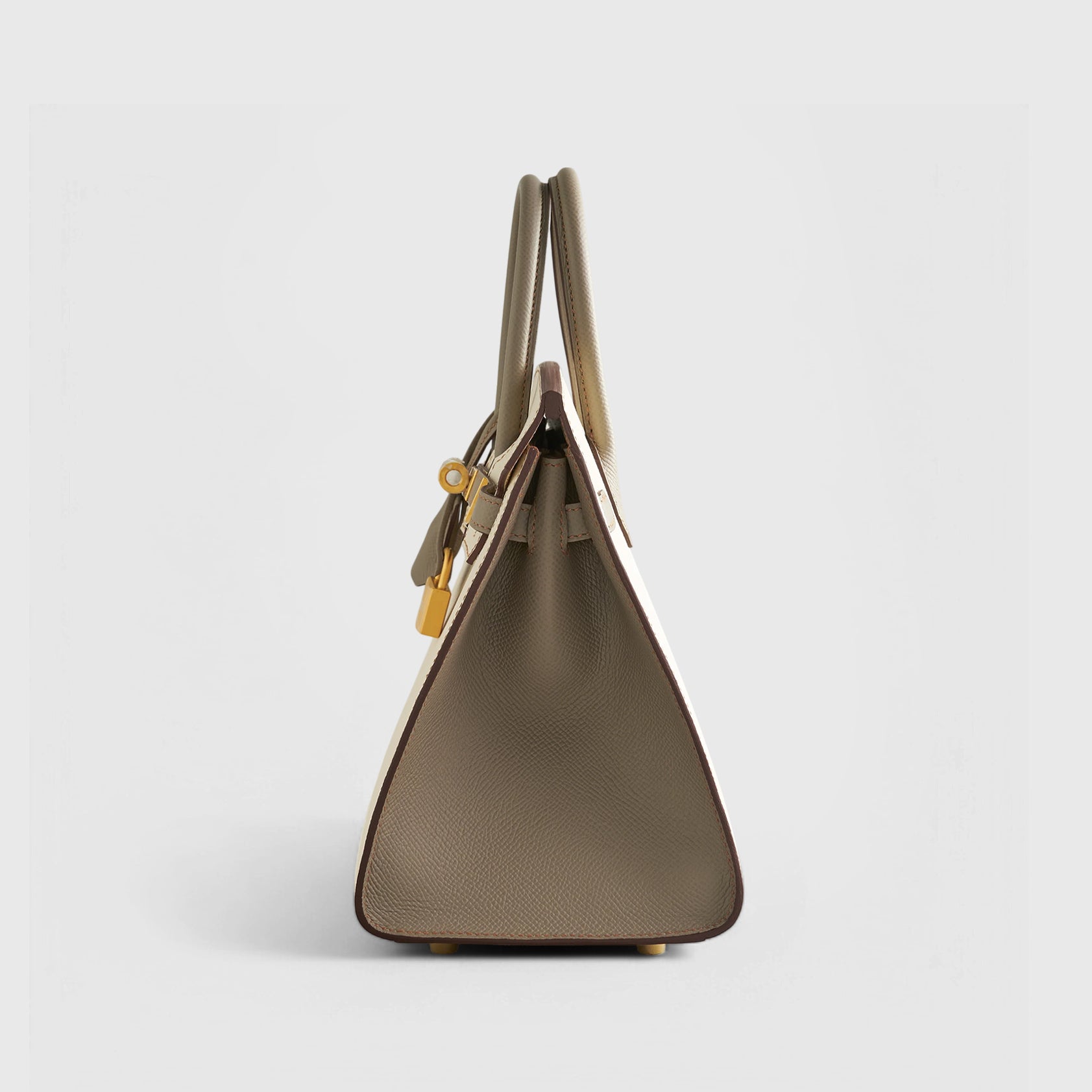 Hermès Birkin 25 Epsom Nata/Gris Asphalte Brushed Gold Hardware Sellier HSS