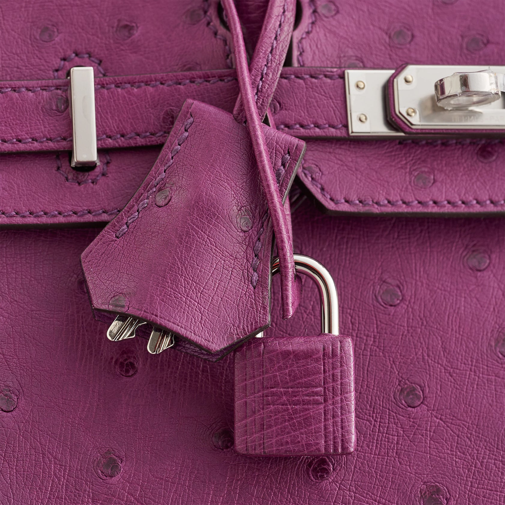 Hermès Birkin 25 Ostrich Anemone Palladium Hardware