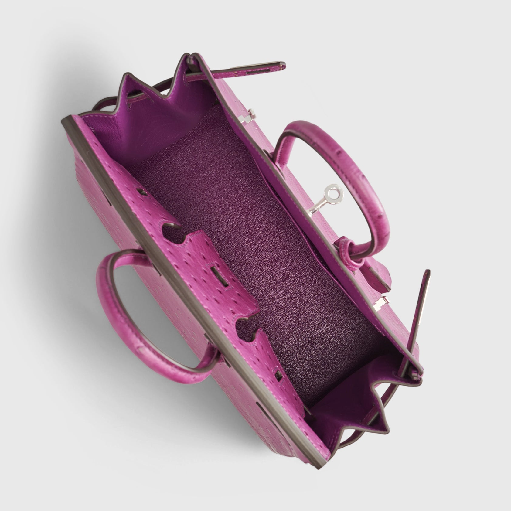 Hermès Birkin 25 Ostrich Anemone Palladium Hardware