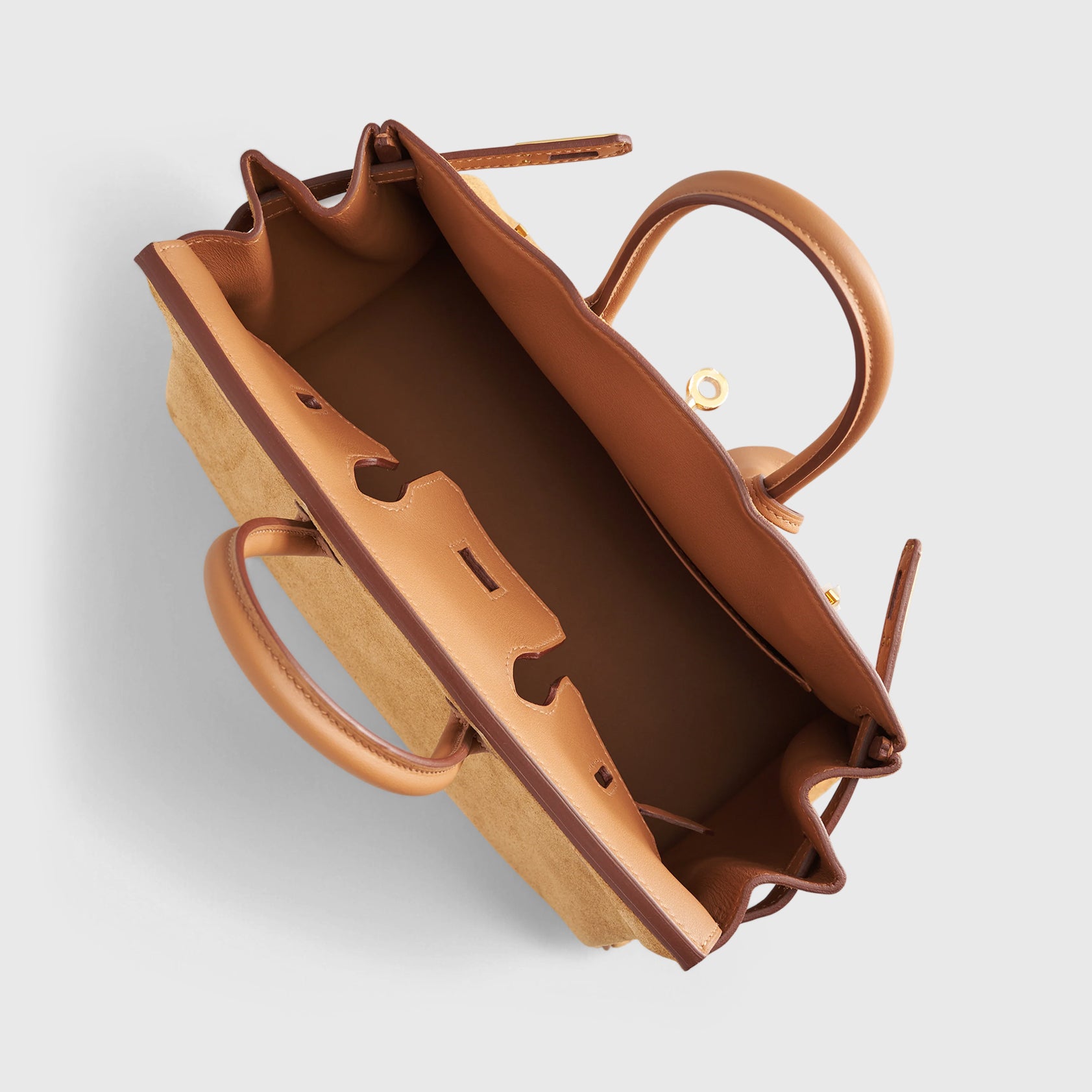 Hermès Birkin 25 Suede, Swift Chamois/Gold Grizzly Gold Hardware