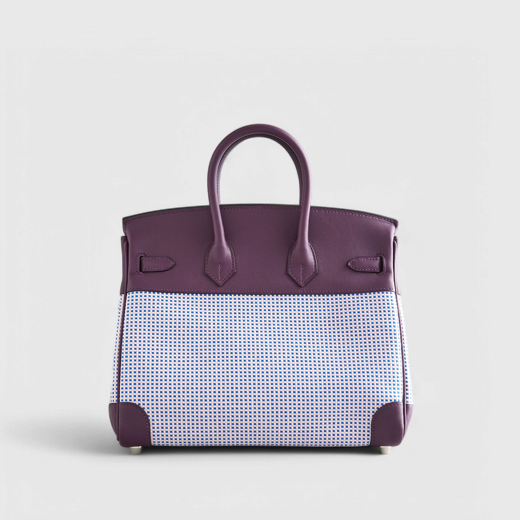 Hermès Birkin 25 Swift, Toila Ecru/Mauve/Blue Bill/Cassis Quadrille Palladium Hardware