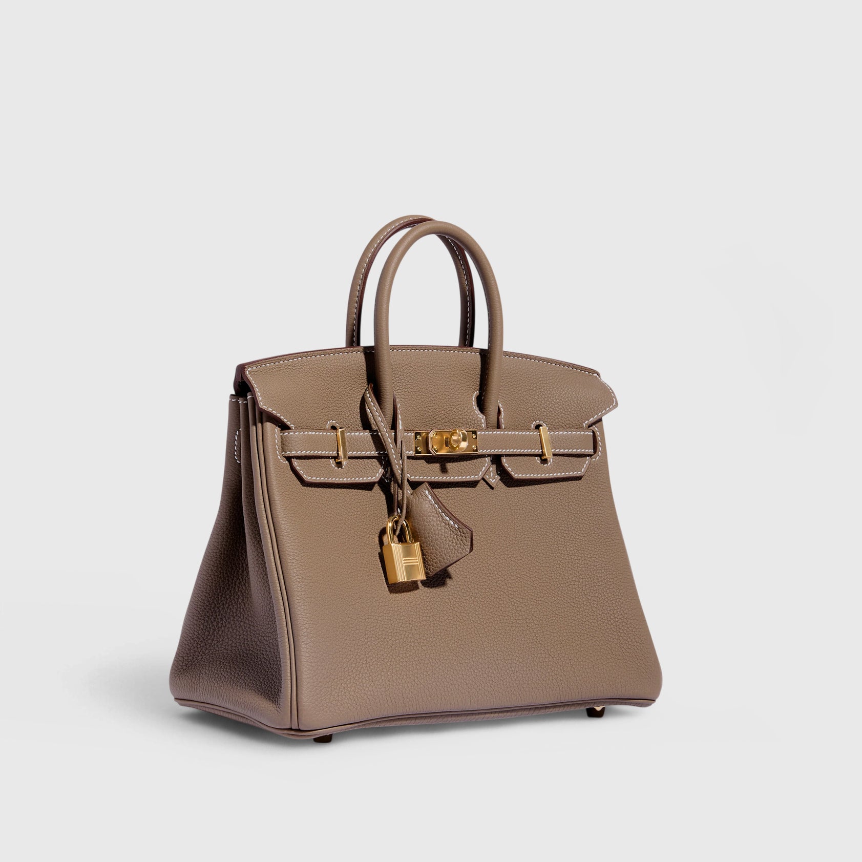 Hermès Birkin 25 Togo Etoupe Retourne Gold Hardware