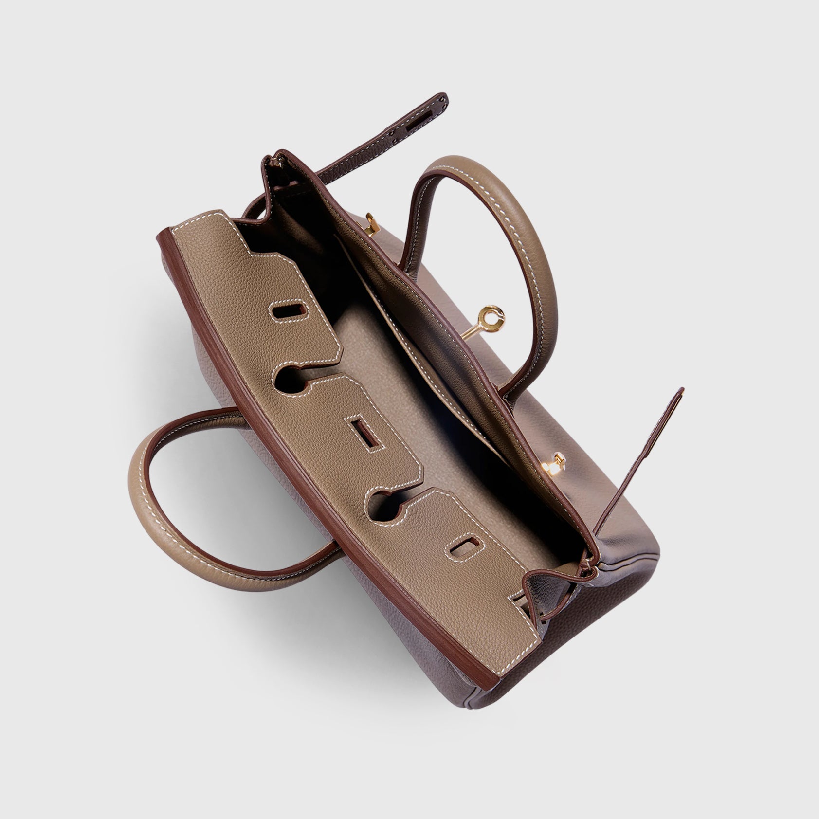 Hermès Birkin 25 Togo Etoupe Retourne Gold Hardware