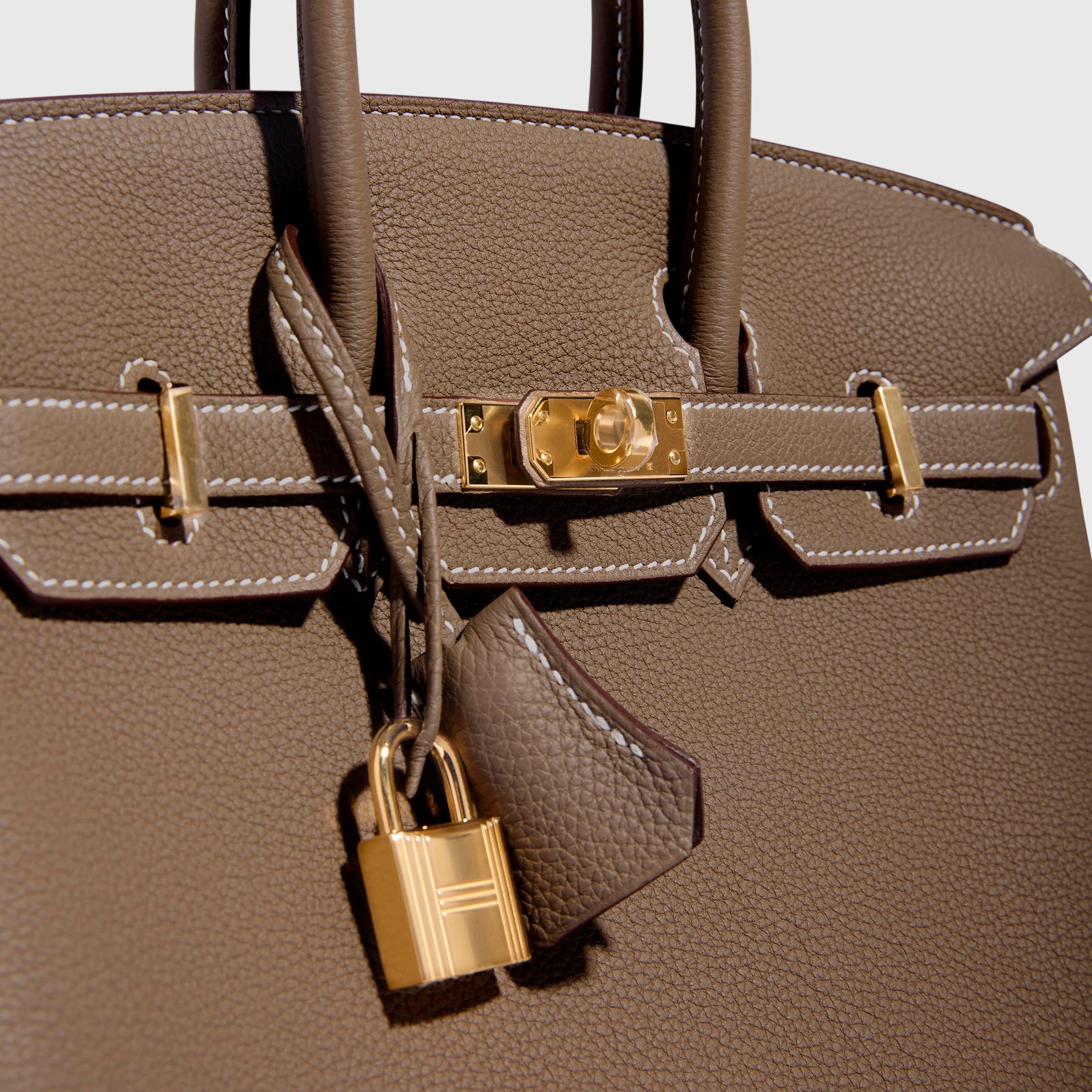 Hermès Birkin 25 Togo Etoupe Retourne Gold Hardware