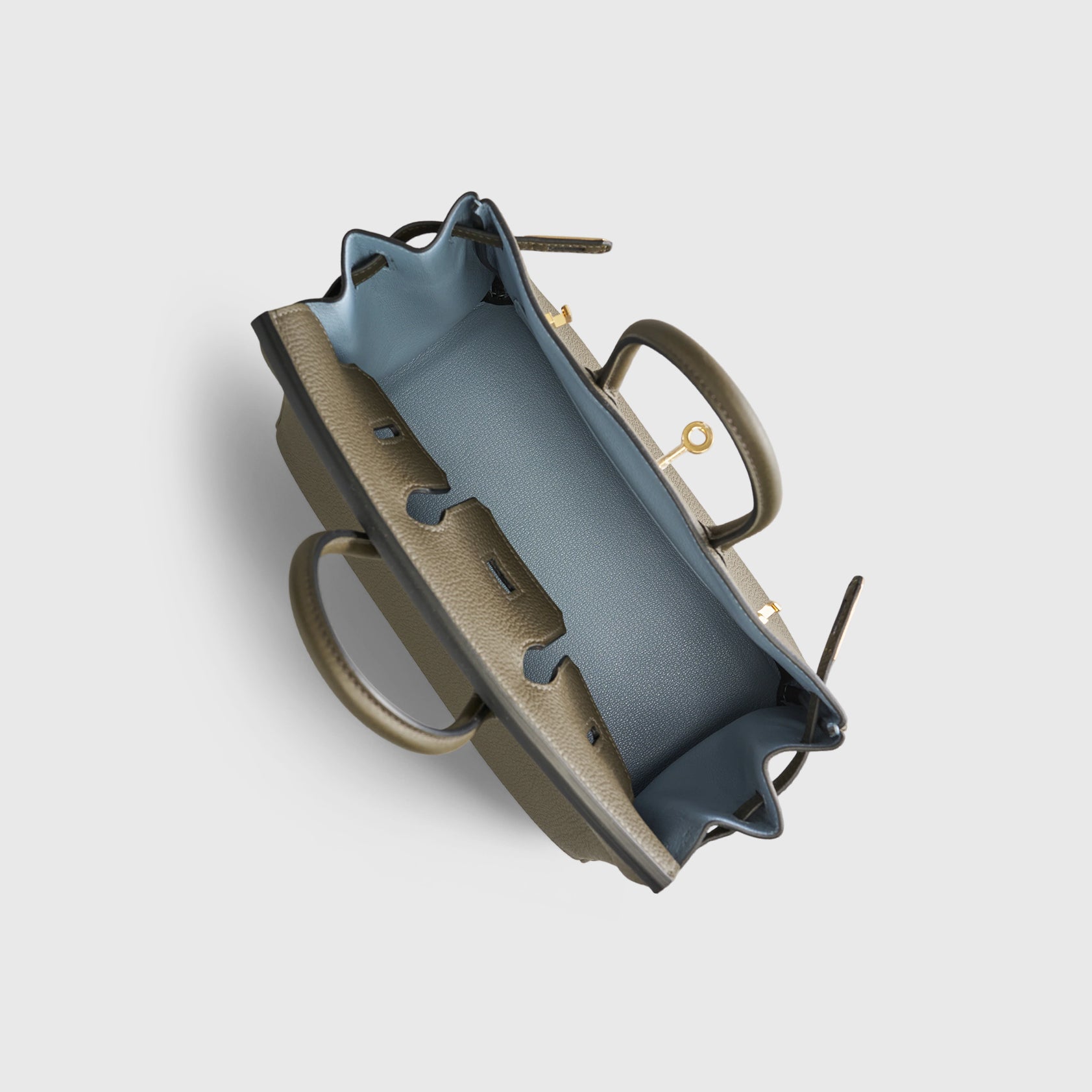 Hermès Birkin 25 Togo Vert Maquis/Blue Lin Permabrass Hardware