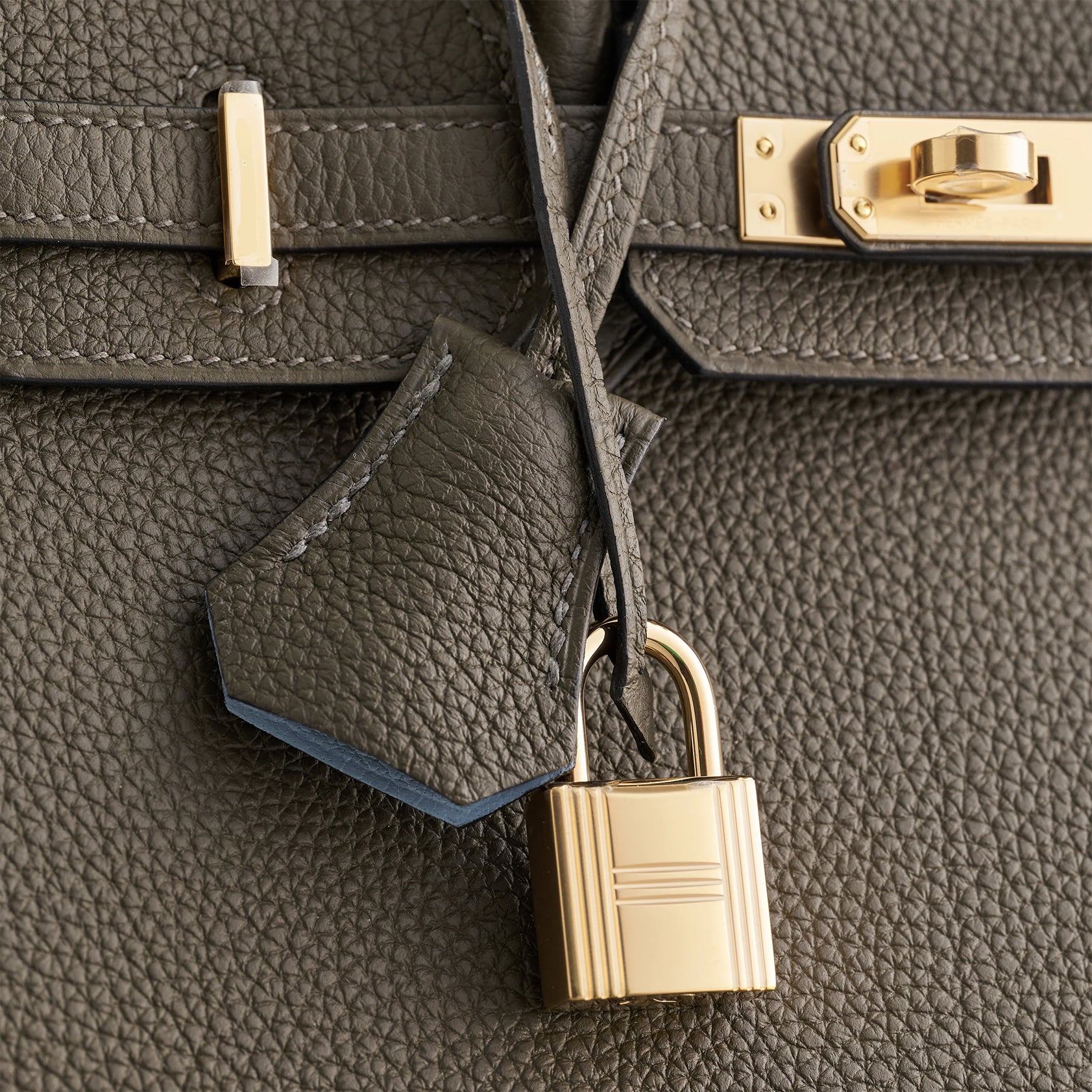 Hermès Birkin 25 Togo Vert Maquis/Blue Lin Permabrass Hardware