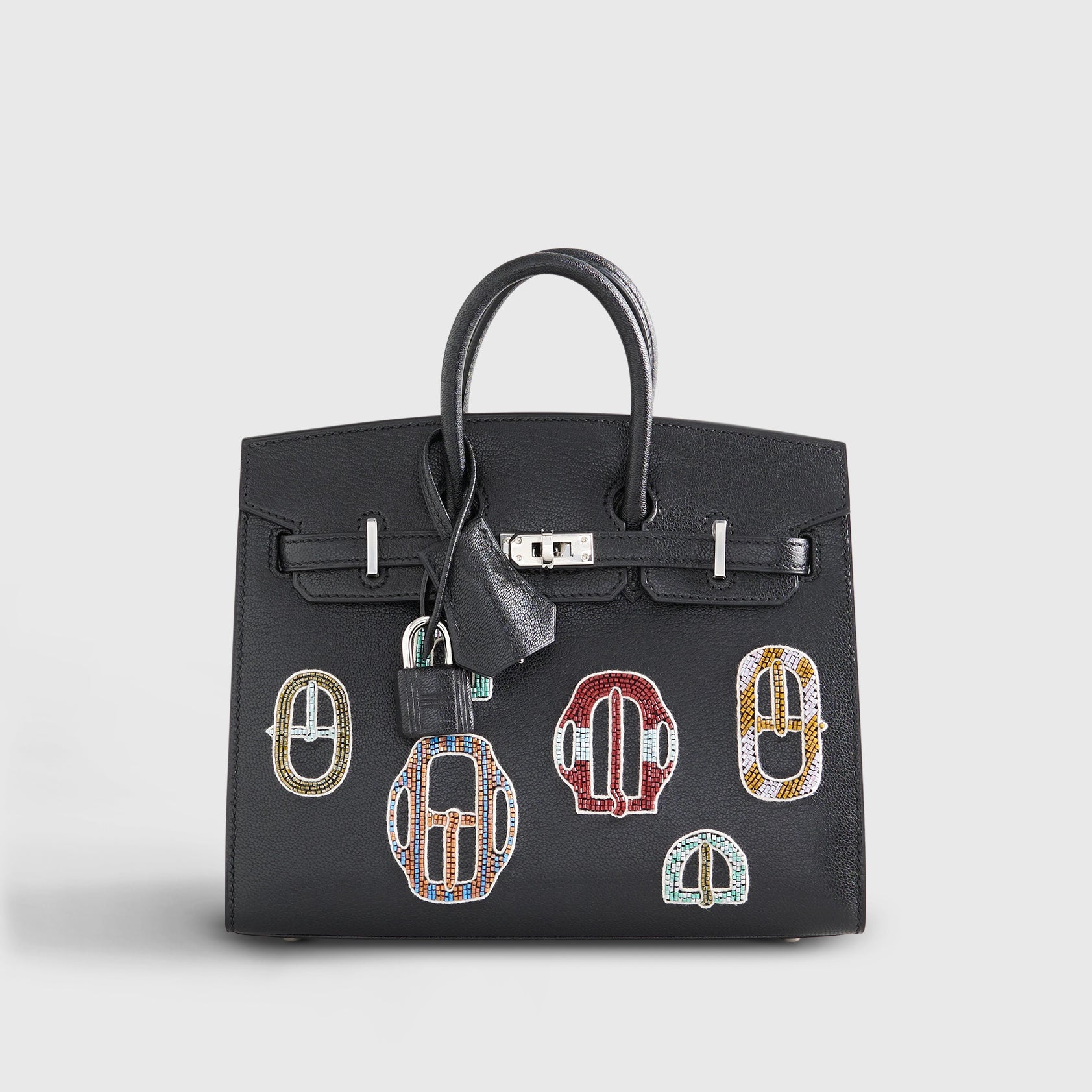 Hermès Birkin Bouclerie 20 Chamkilight Chevre Black Palladium Hardware