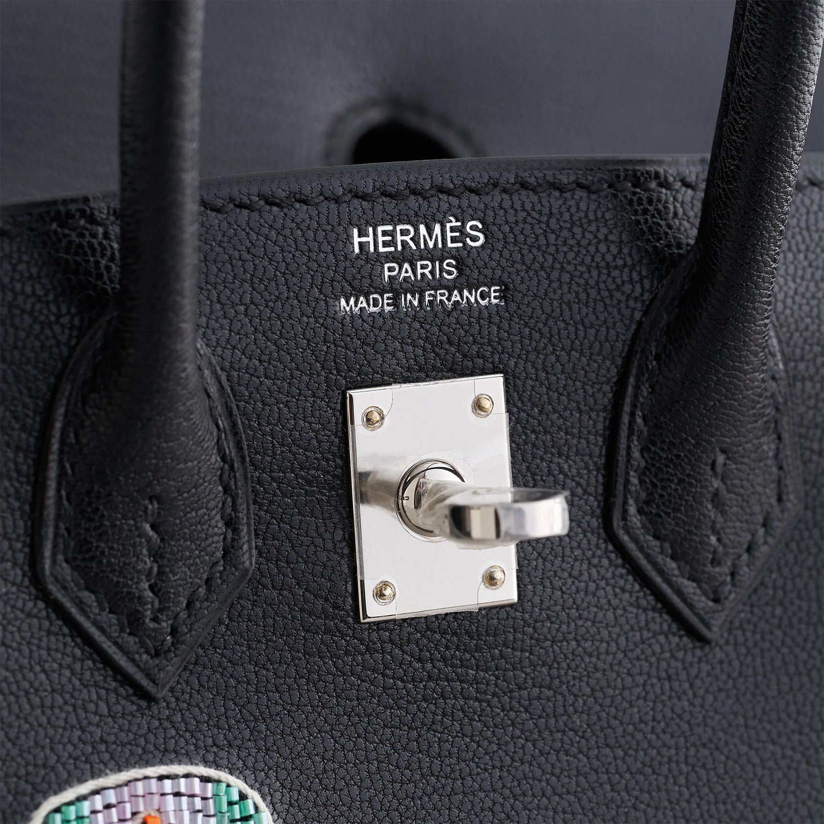 Hermès Birkin Bouclerie 20 Chamkilight Chevre Black Palladium Hardware