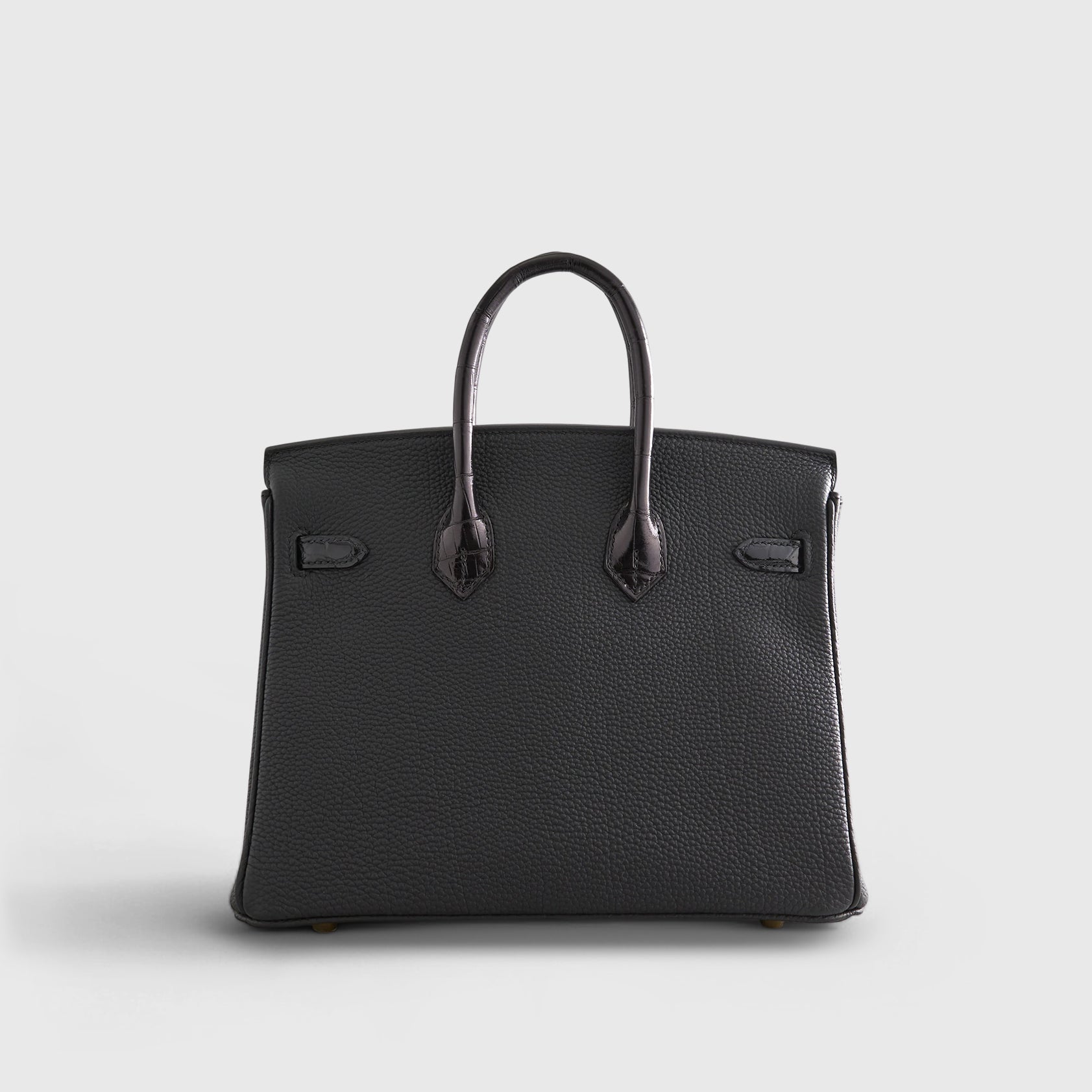 Hermès Birkin Touch 25 Shiny Niloticus Crocodile, Togo Black Gold Hardware