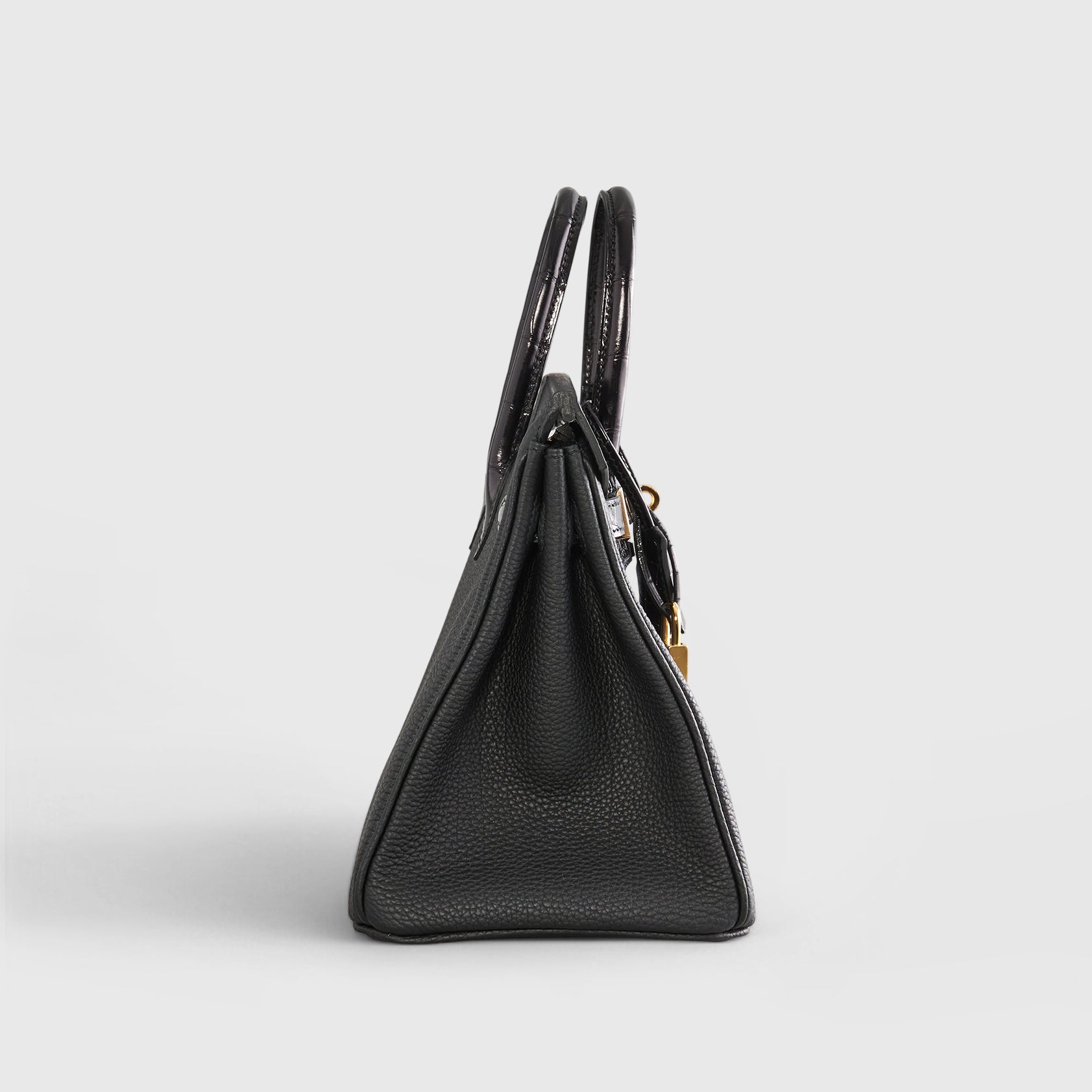 Hermès Birkin Touch 25 Shiny Niloticus Crocodile, Togo Black Gold Hardware