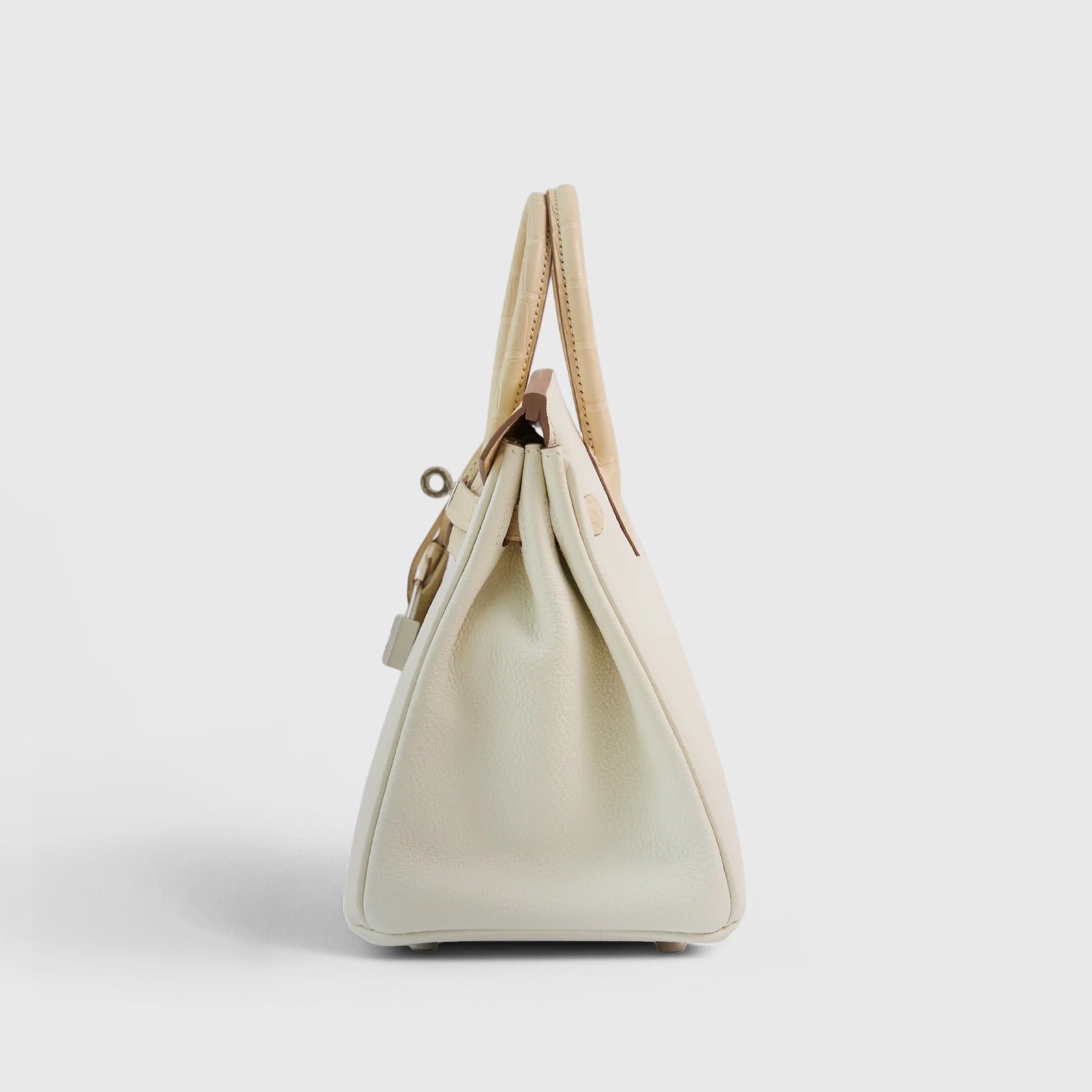 Hermès Birkin Touch 25 Togo, Alligator Mushroom/Vanille Matte Palladium Hardware