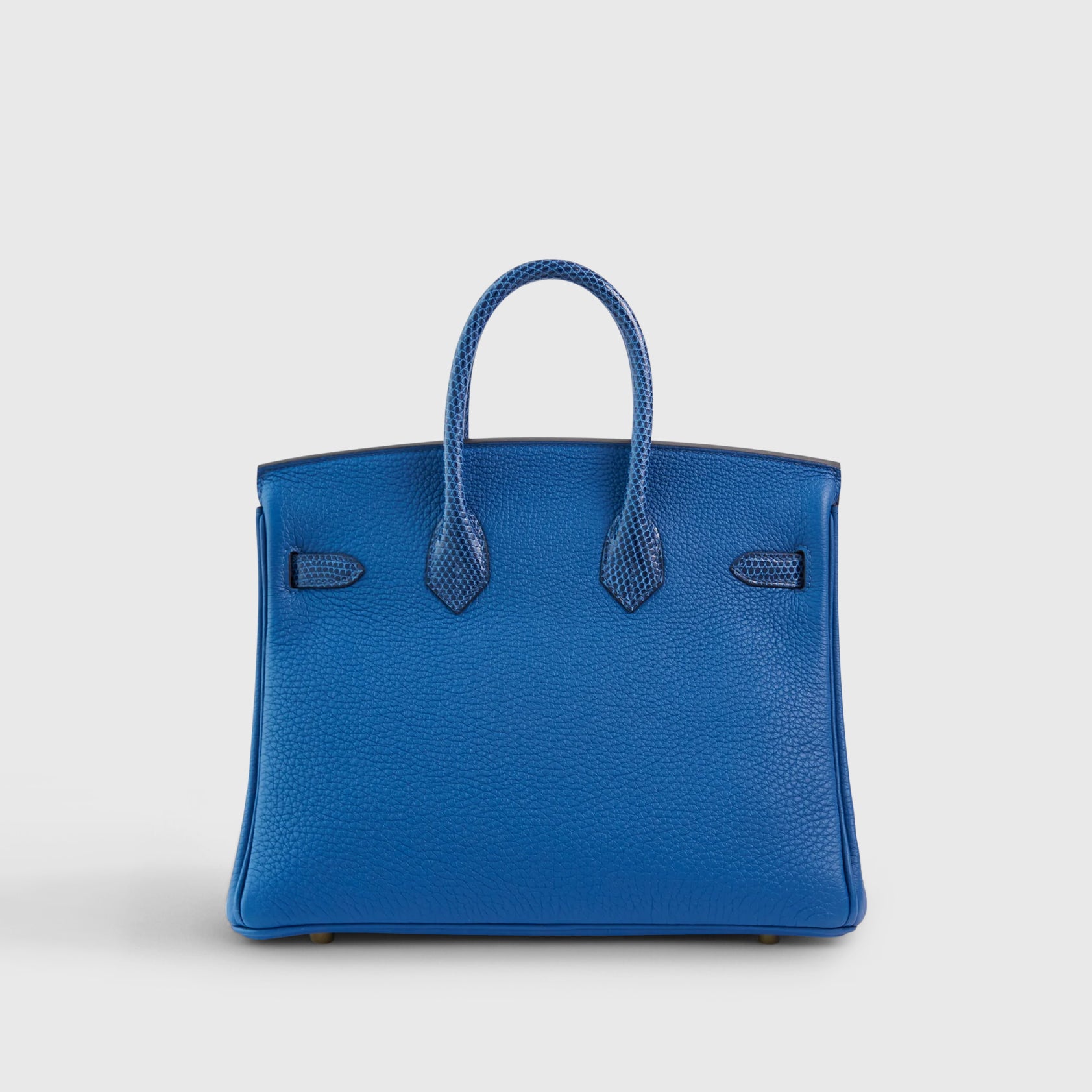 Hermès Birkin Touch 25 Togo, Lizard Blue France/Blue Sapphire Permabrass Hardware