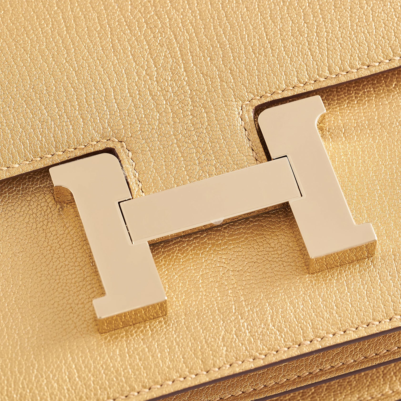 Hermès Constance 18 Chevre Metallic Dorè Permabrass Hardware