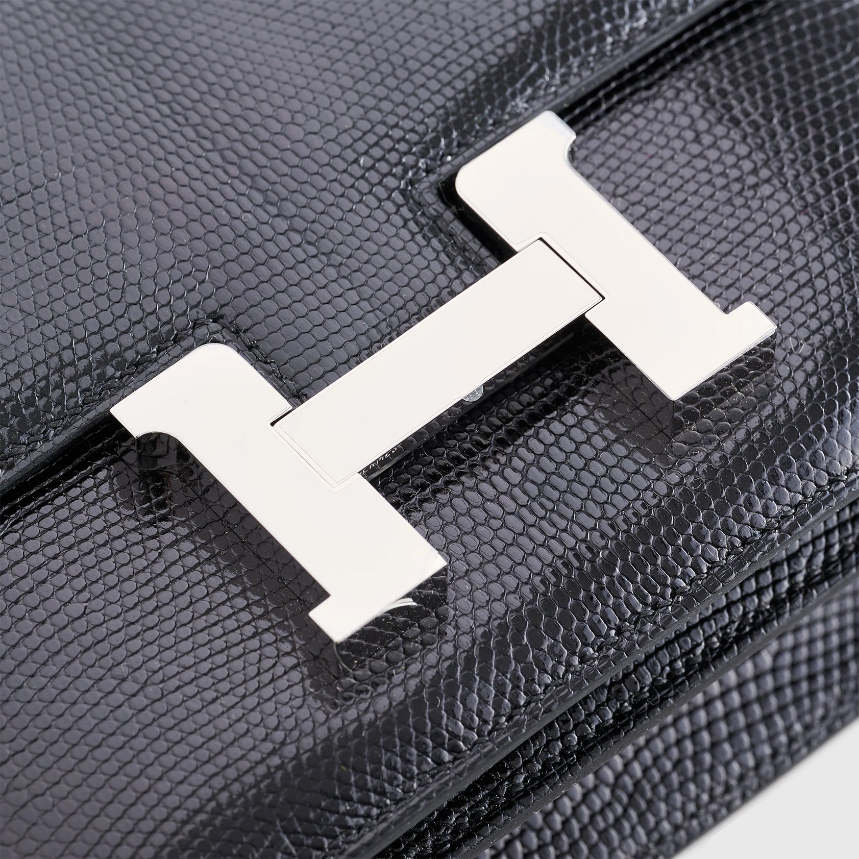 Hermès Constance 18 Lizard Black Shiny Palladium Hardware - eliteUSA