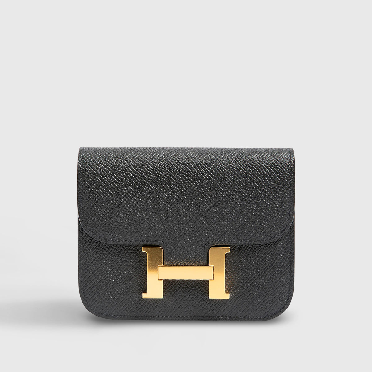 Hermès Constance Slim Wallet Epsom Black Gold Hardware