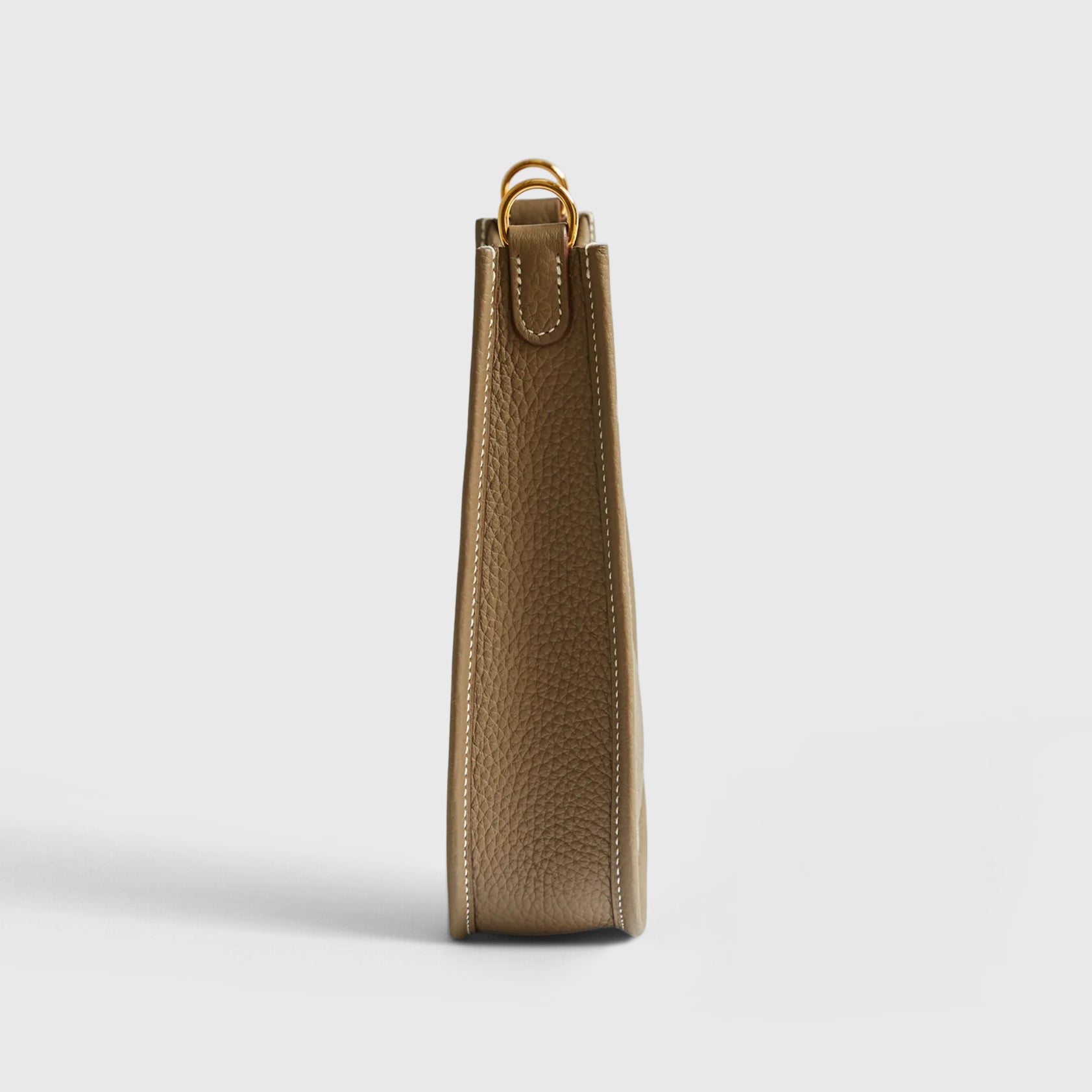 Hermès Evelyne Mini Clemence Etoupe Blue Indigo Strap Gold Hardware