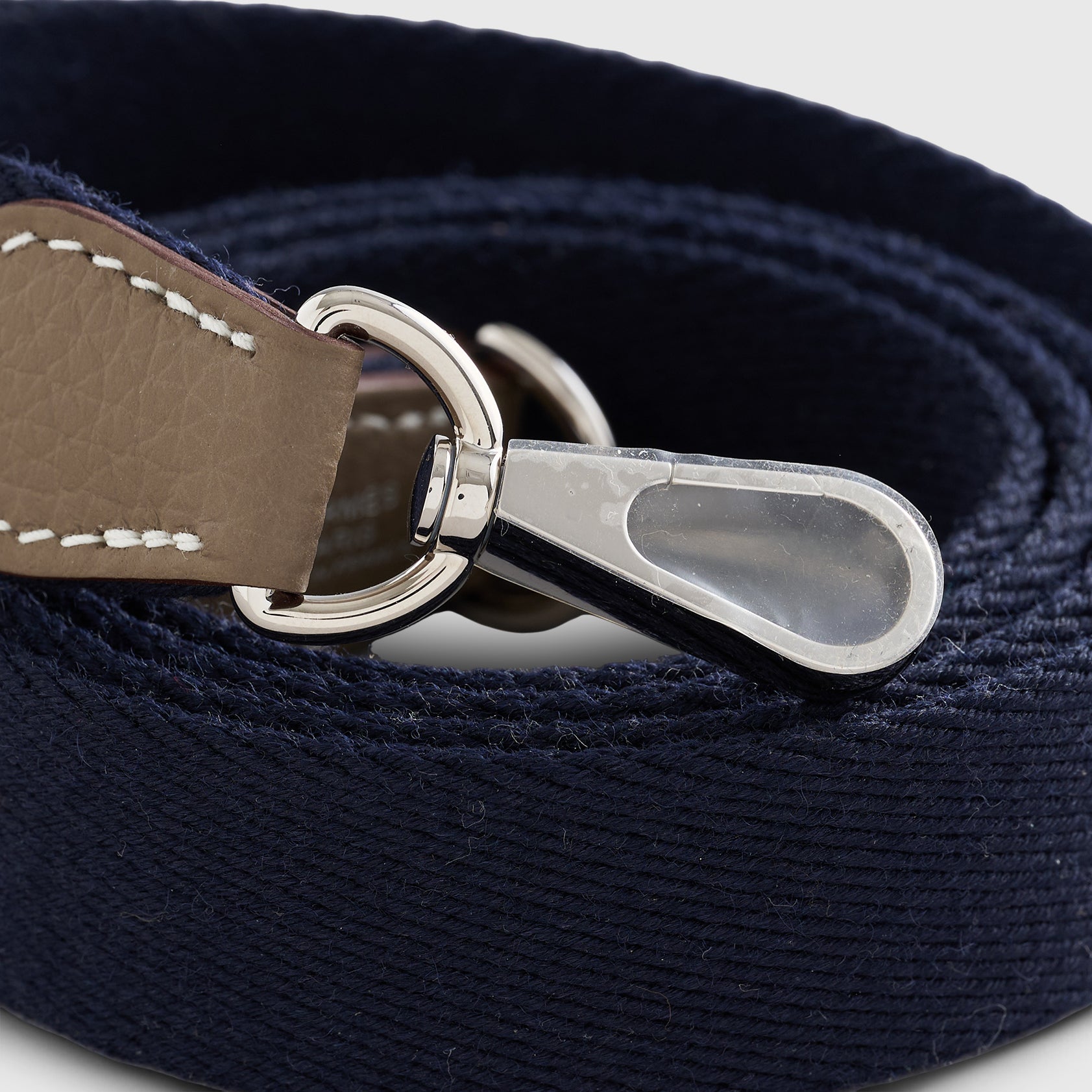 Hermès Evelyne Mini Clemence Etoupe Blue Indigo Strap Palladium Hardware