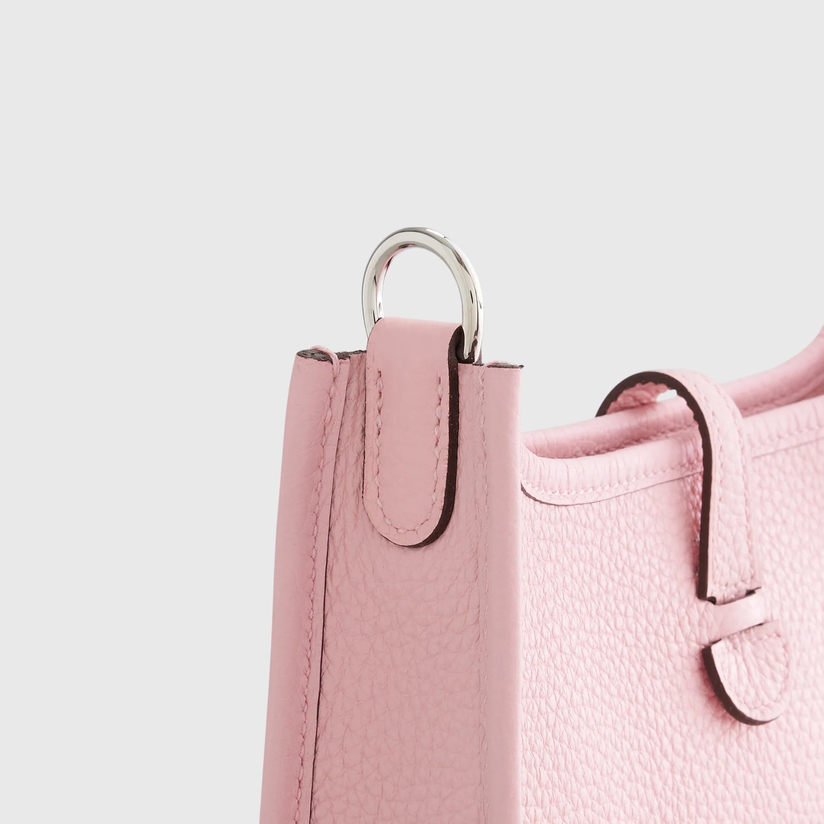 Hermès Evelyne Mini Clemence Rose Sakura Palladium Hardware - eliteUSA