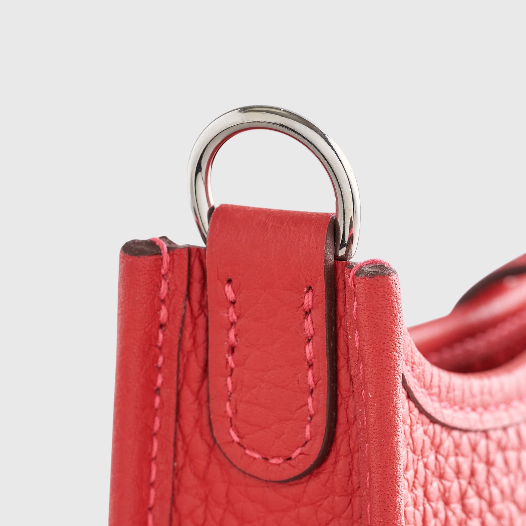 Hermès Evelyne Mini Taurillon Rouge Vermillion Amazone Palladium Hardware