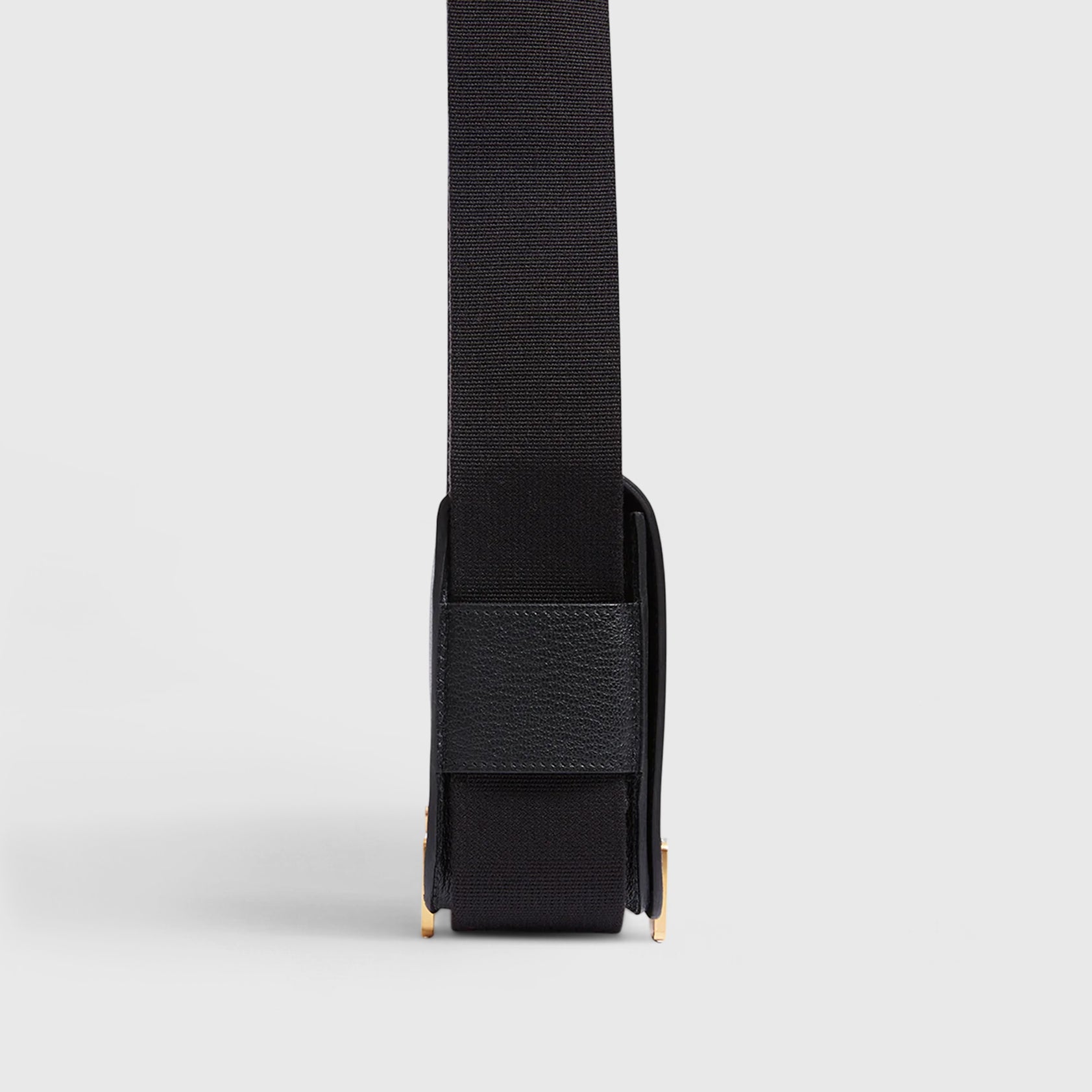 Hermès Geta Bag Chevre Black Gold Hardware