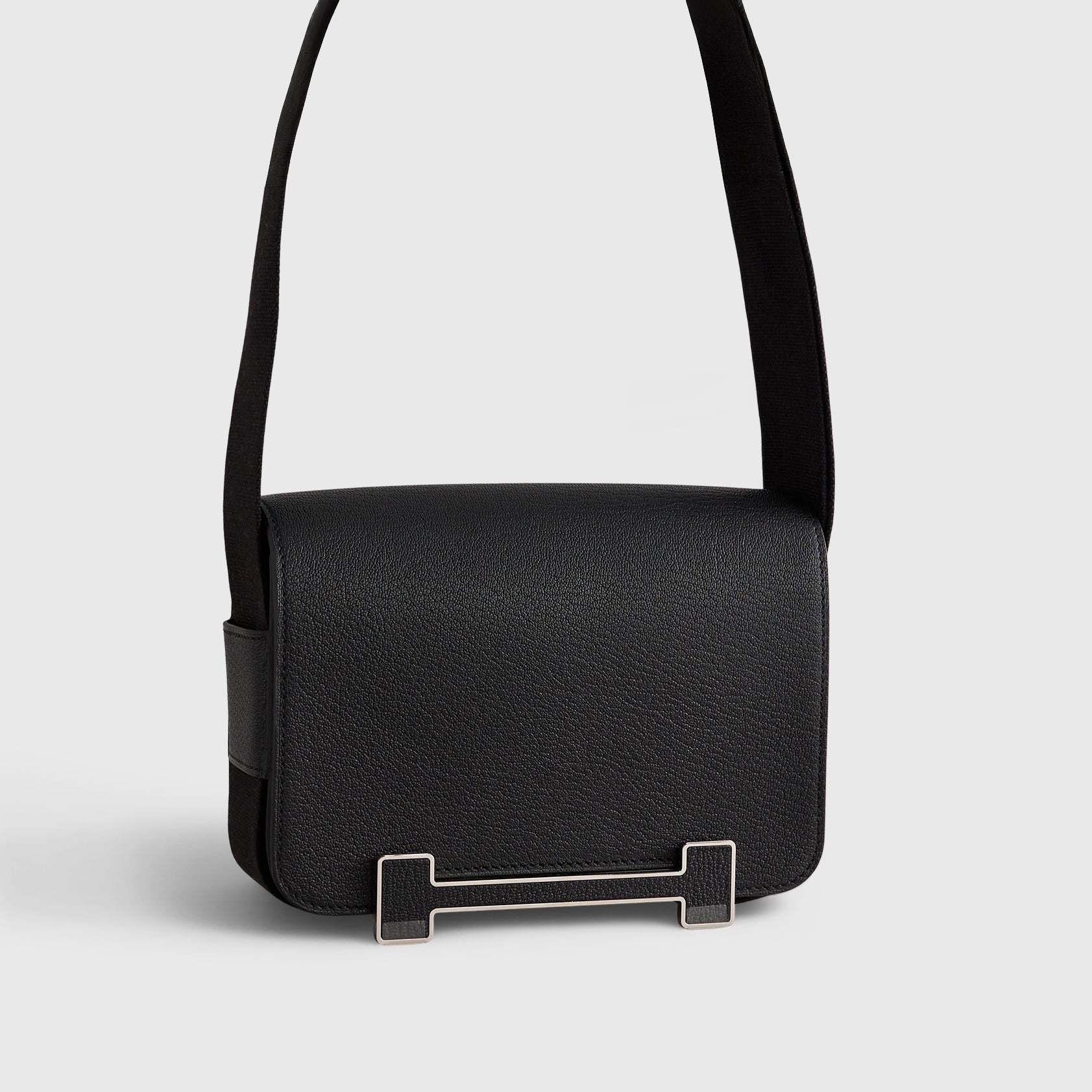 Hermès Geta Bag Chevre Black Palladium Hardware - eliteUSA