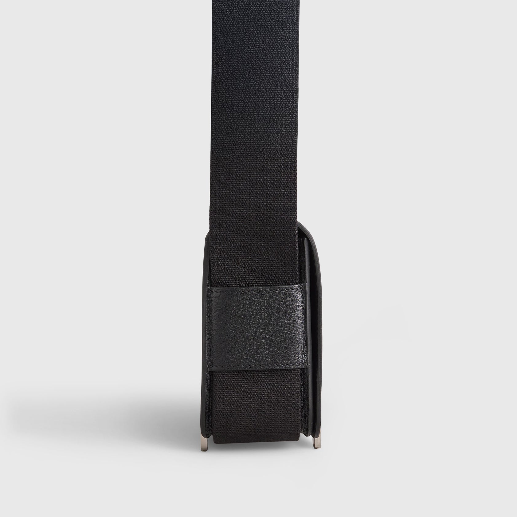 Hermès Geta Bag Chevre Black Palladium Hardware - eliteUSA