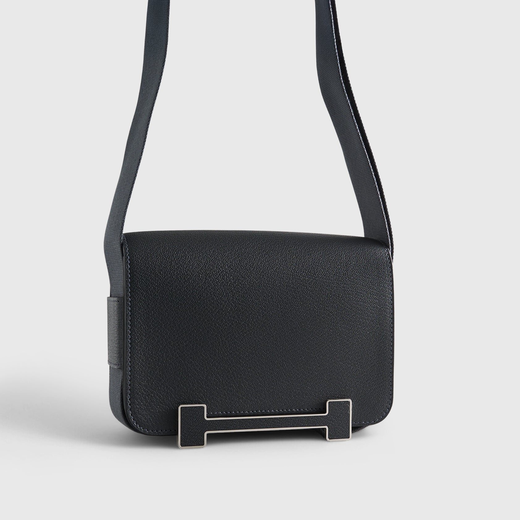 Hermès Geta Bag Chevre Gris Misty Pallidum Hardware
