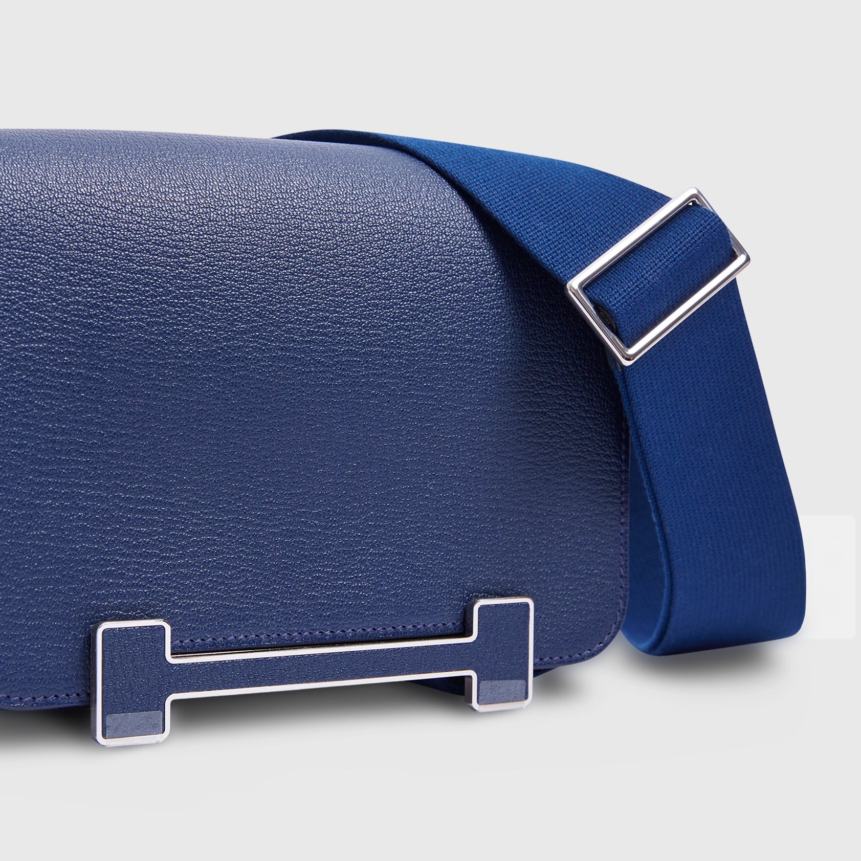 Hermès Geta Bag Chevre Navy Palladium Hardware