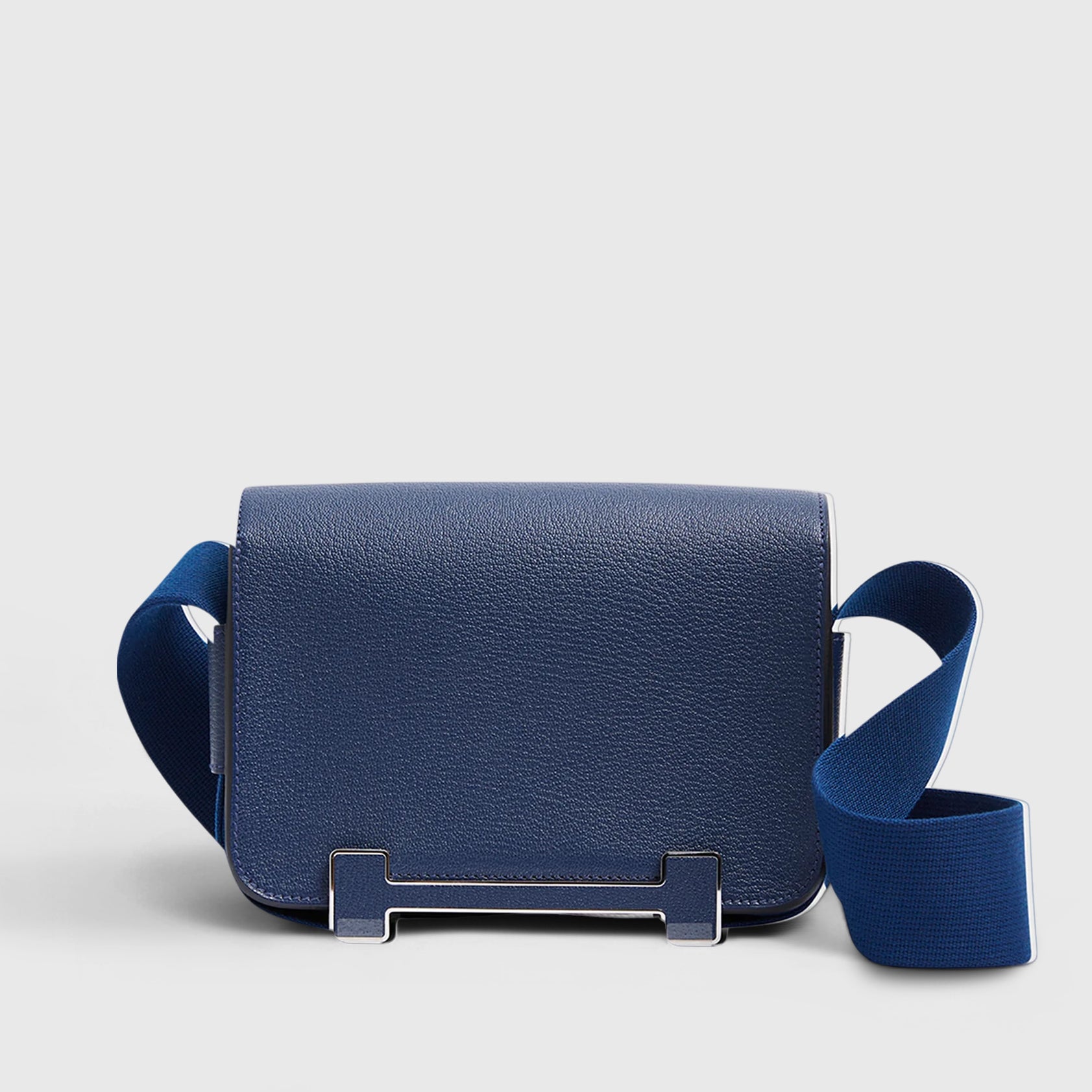 Hermès Geta Bag Chevre Navy Palladium Hardware