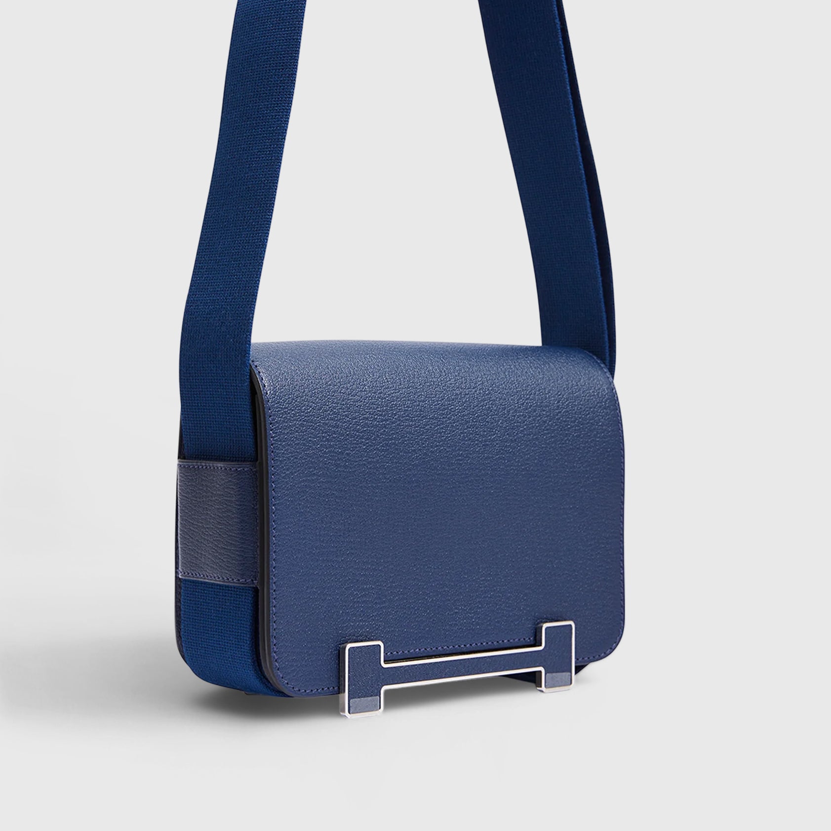 Hermès Geta Bag Chevre Navy Palladium Hardware