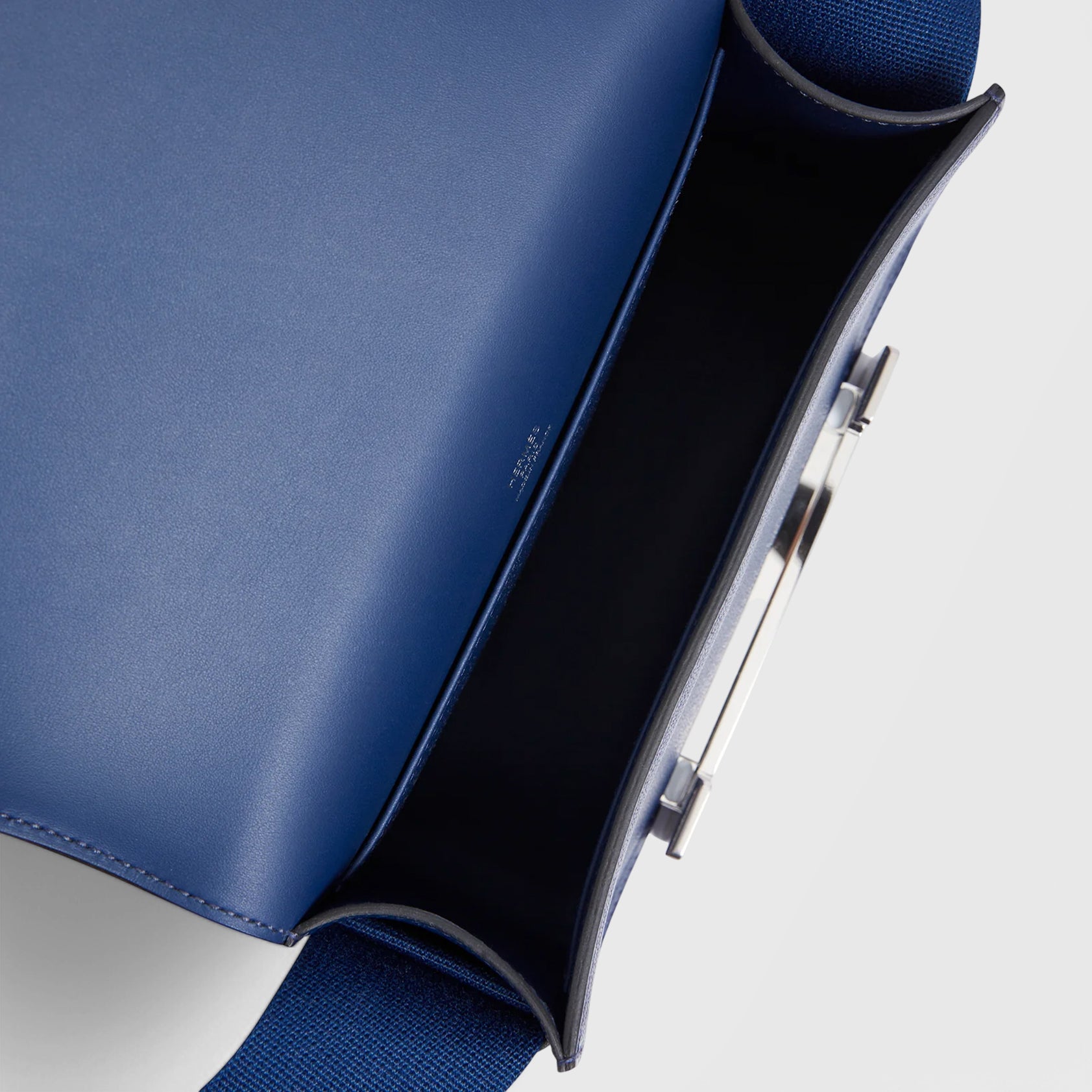 Hermès Geta Bag Chevre Navy Palladium Hardware