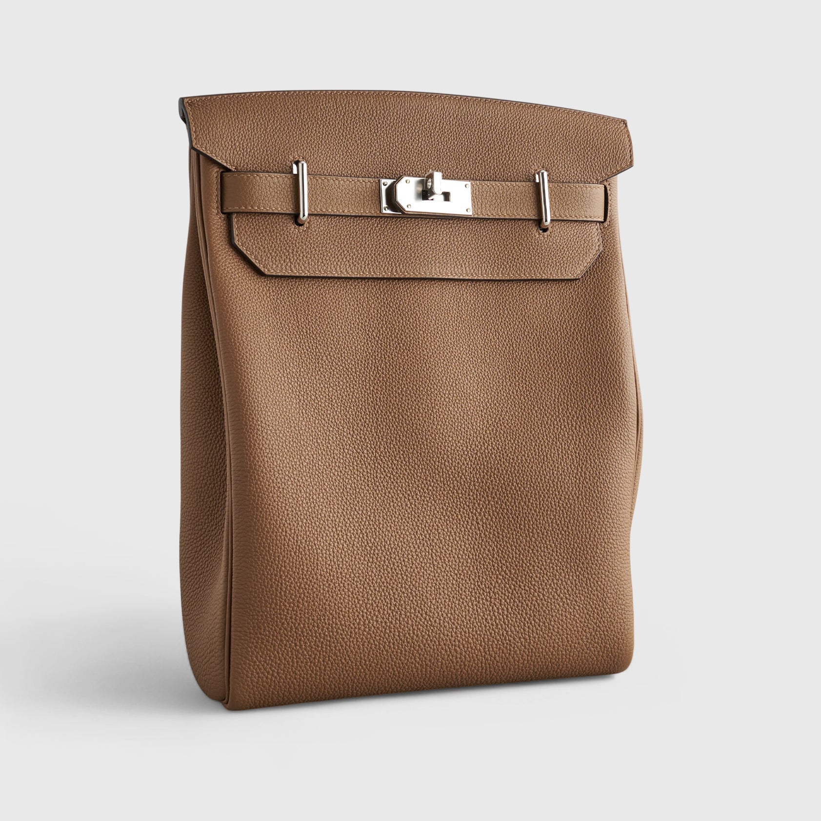 Hermès Hac A Dos Backpack GM Togo Alezan Palladium Hardware