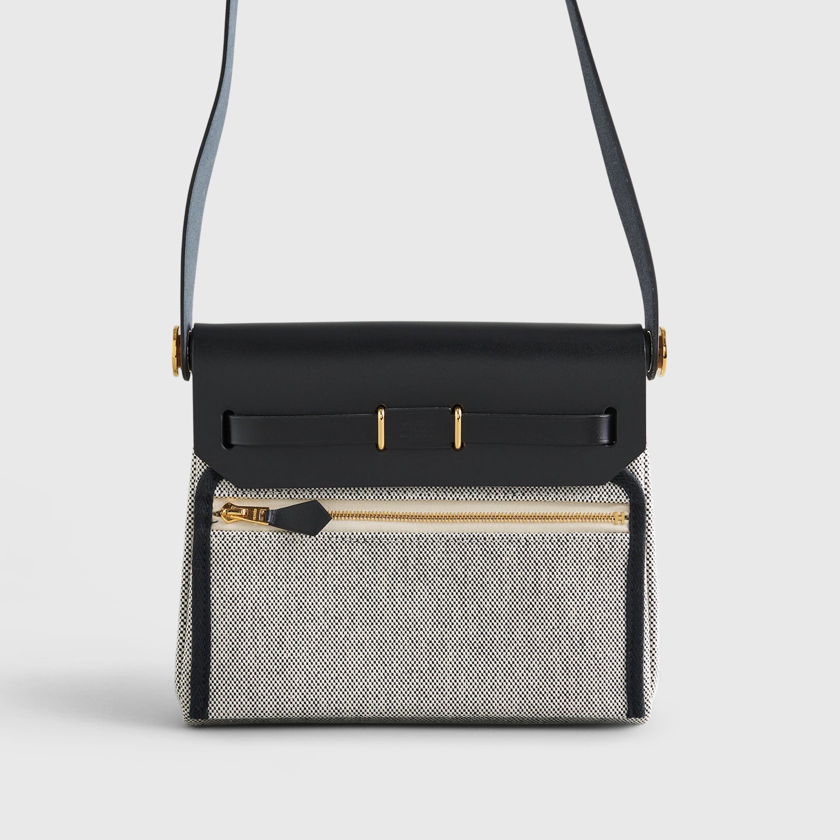 Hermès Herbag Mini Ecru/Black/Black Gold Hardware