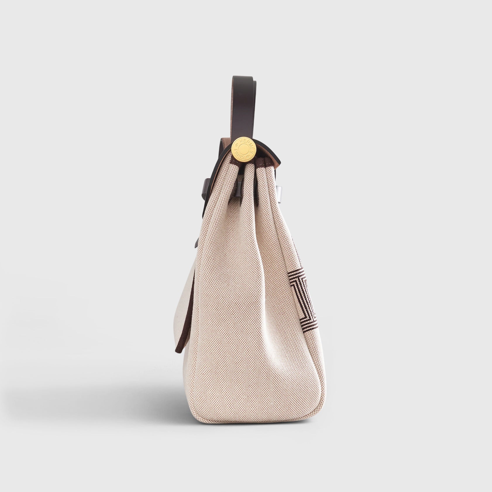 Hermès Herbag Zip 31 Ebene / Ecru / Beige Circuit Gold Hardware - eliteUSA