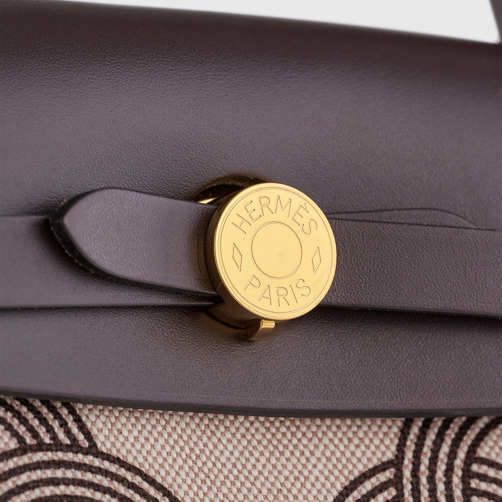 Hermès Herbag Zip 31 Ebene / Ecru / Beige Circuit Gold Hardware - eliteUSA