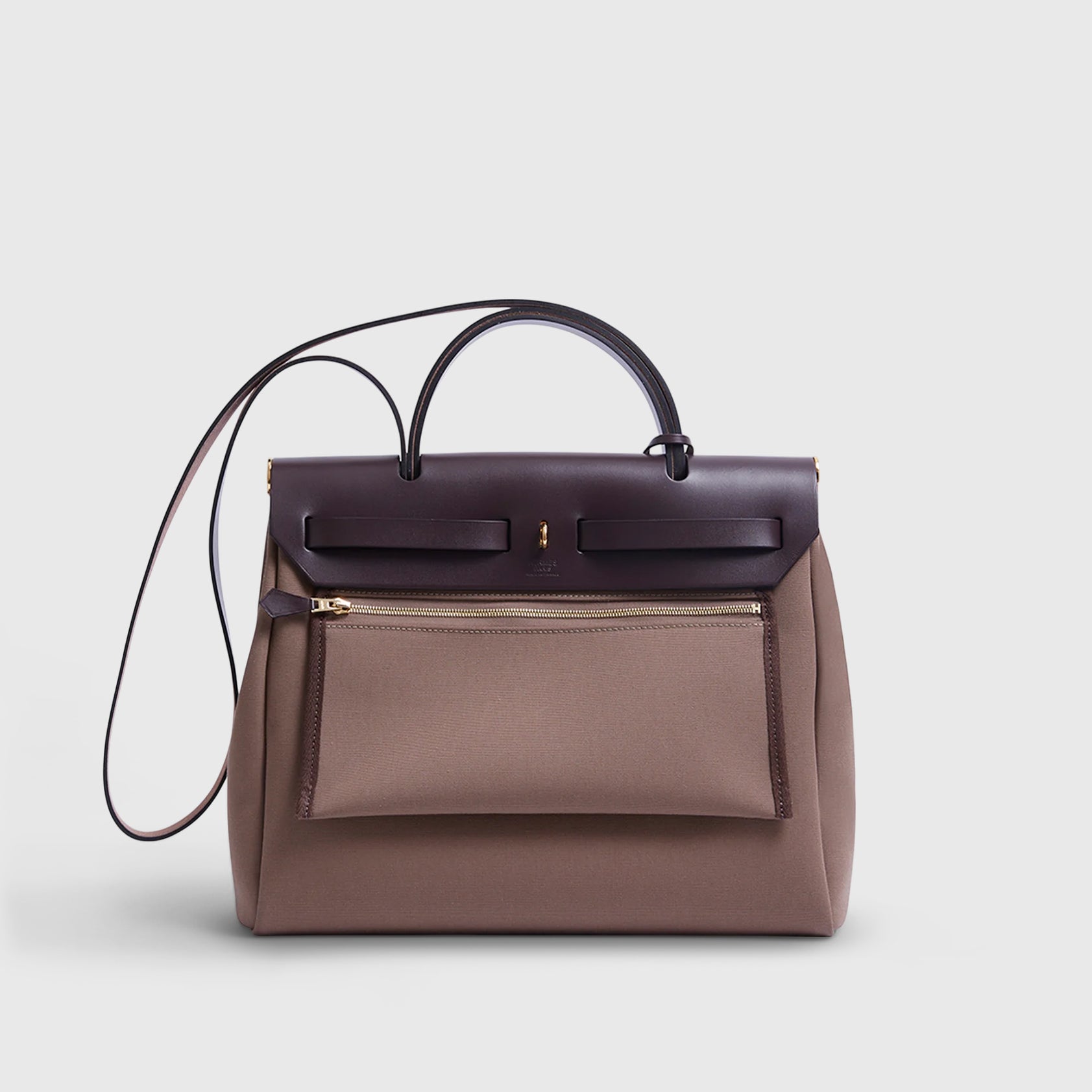 Hermès Herbag Zip 31 Etoupe/Ebene Gold Hardware