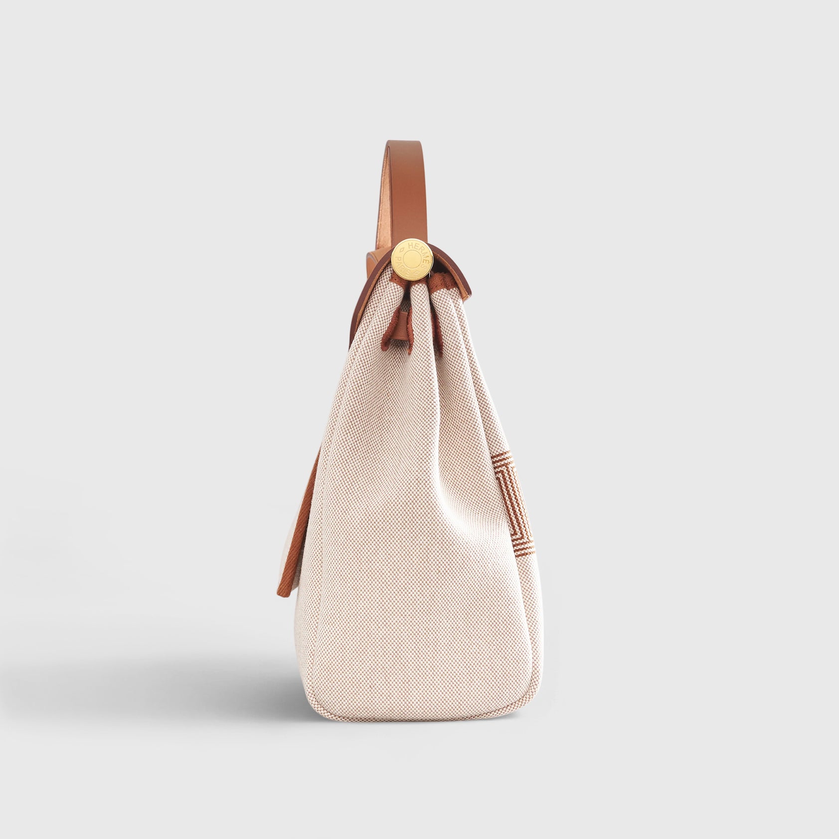 Hermès Herbag Zip 31 Fauve / Ecru / Beige Circuit Gold Hardware - eliteUSA